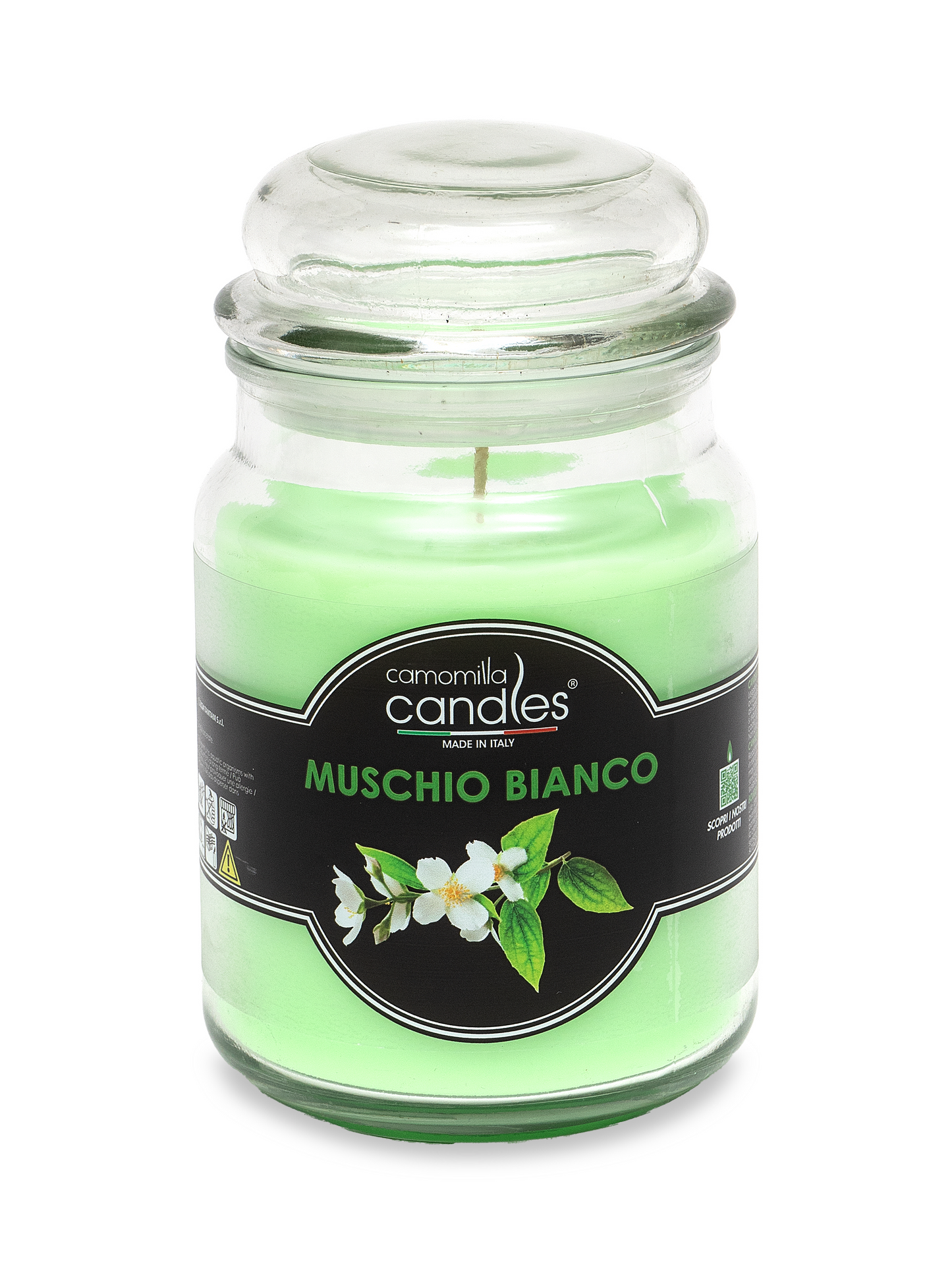 Candela profumata Giara 500gr. -Muschio Bianco