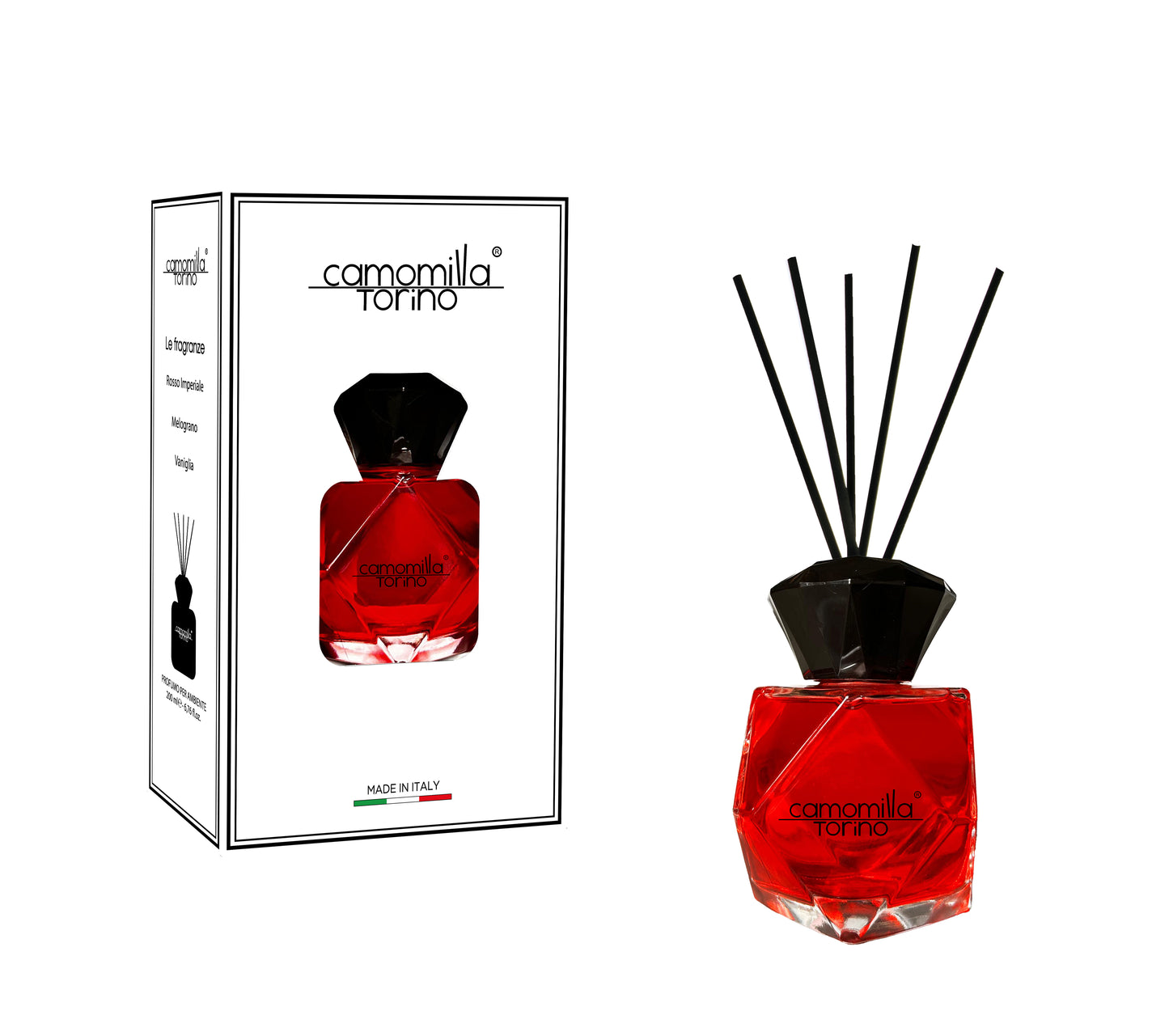 Diffusore a bastoncini Diamante Rosso Imperiale 200 ml.