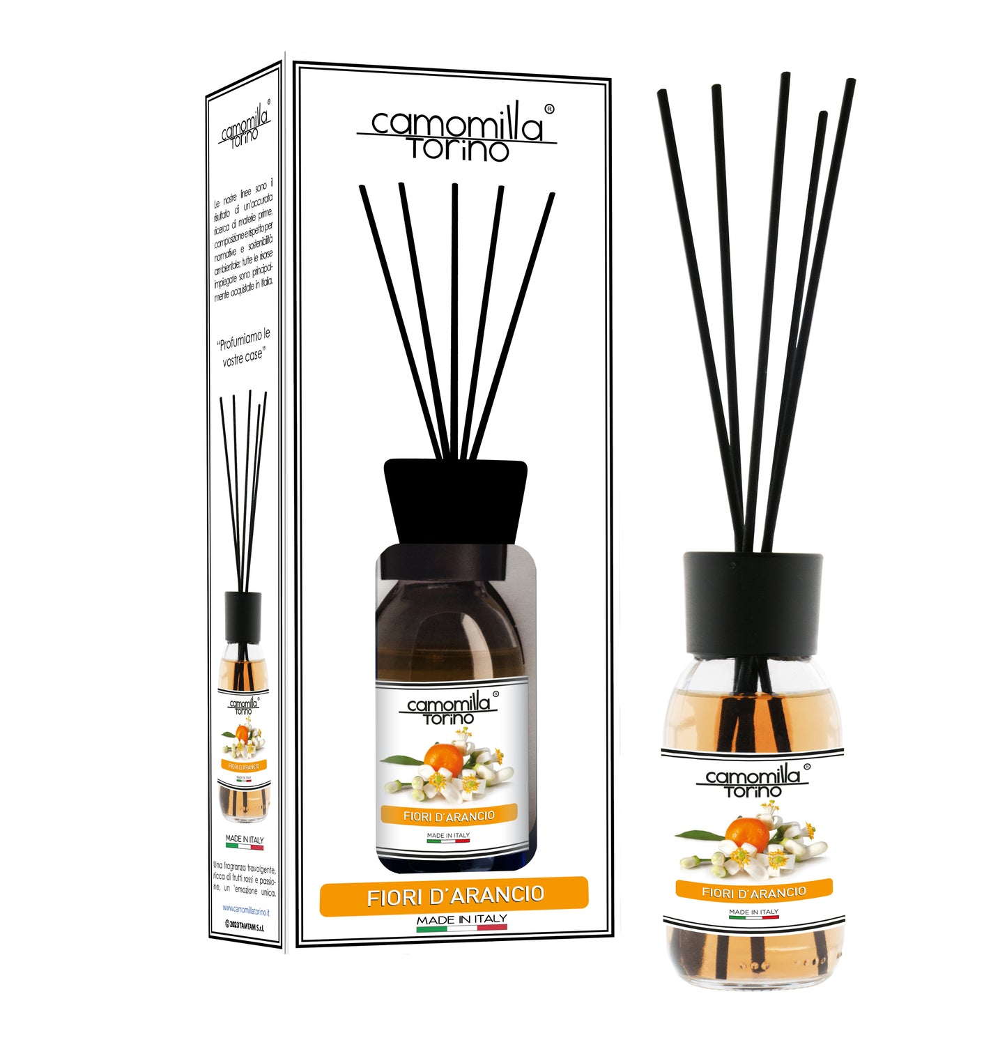 Diffusore per ambienti 125ml. Linea White Fiori d'Arancio