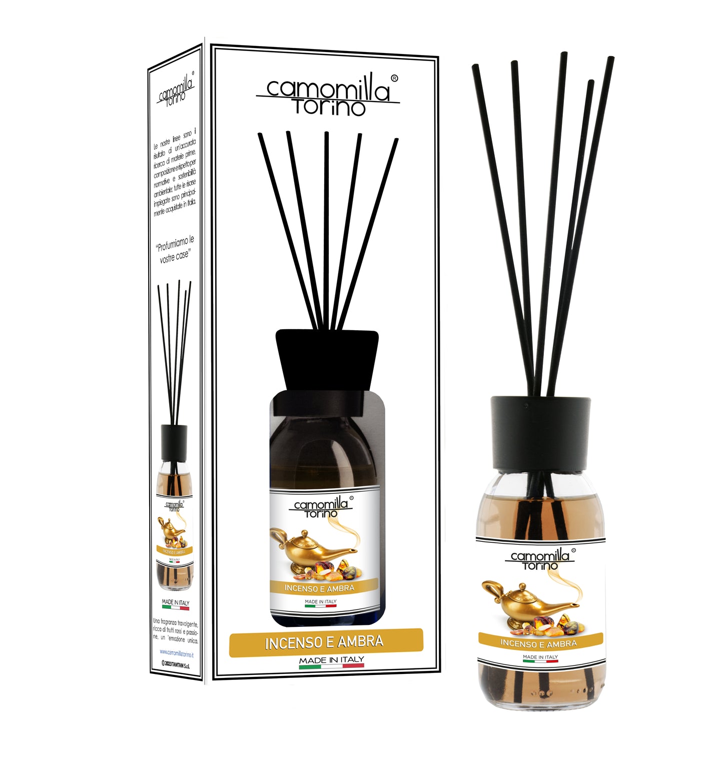 Diffusore per ambienti 125ml. Linea White Incenso e Ambra