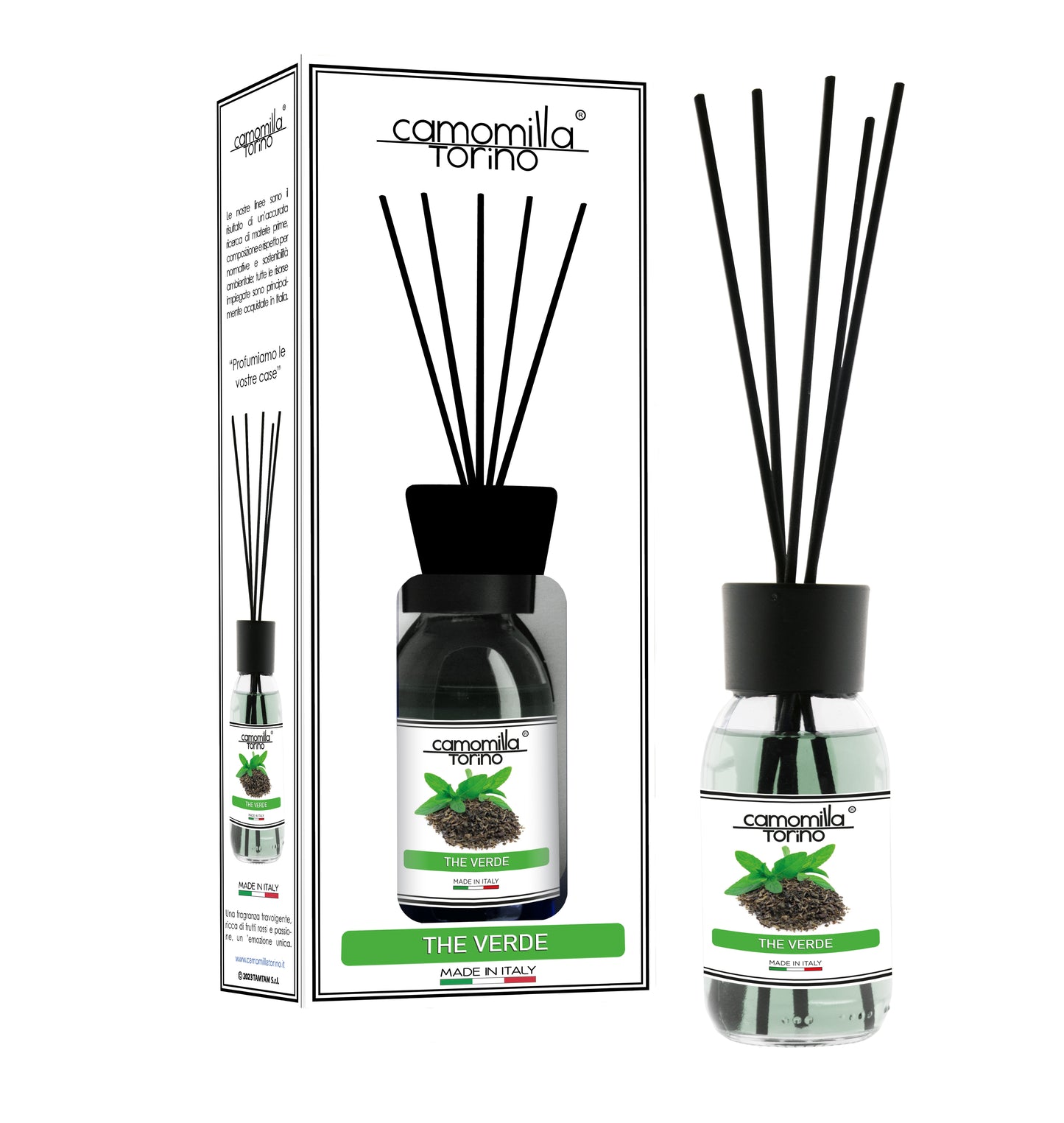 Diffusore per ambienti 125ml. Linea White The verde