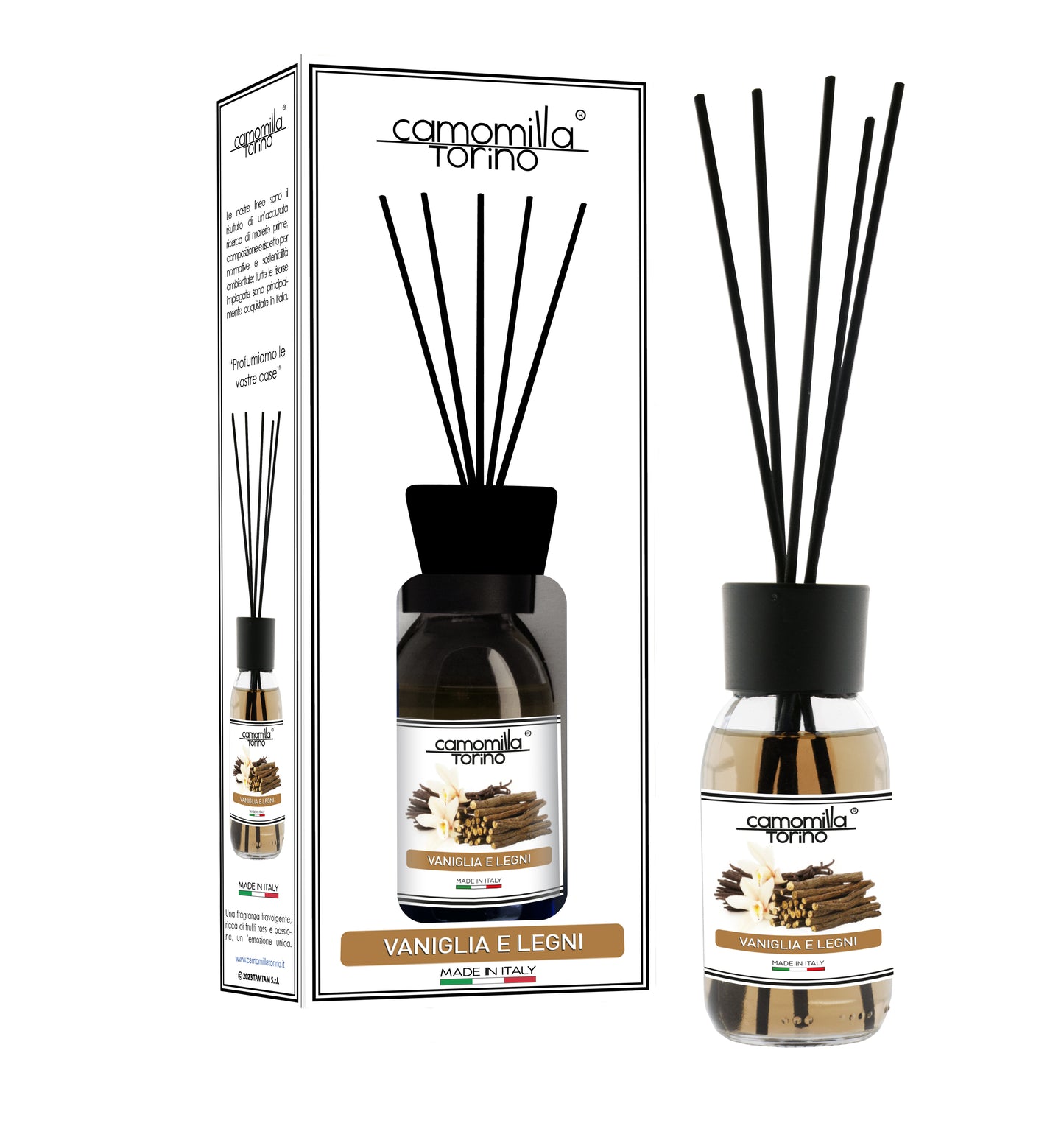 Diffusore per ambienti 125ml. Linea White Vaniglia e Legni
