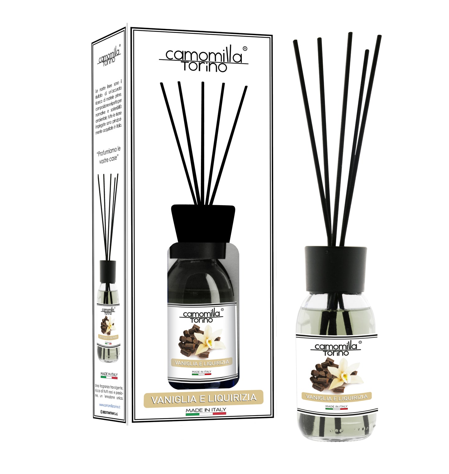 Diffusore per ambienti 125ml. Linea White Vaniglia e Liquirizia