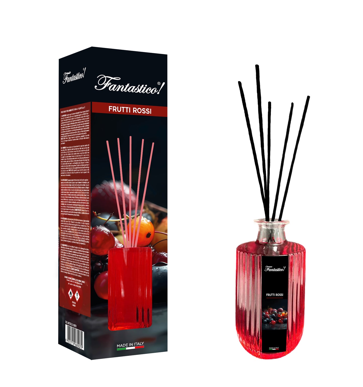 Diffusore profumo a bastoncino 500ml-Fantastico-Frutti Rossi