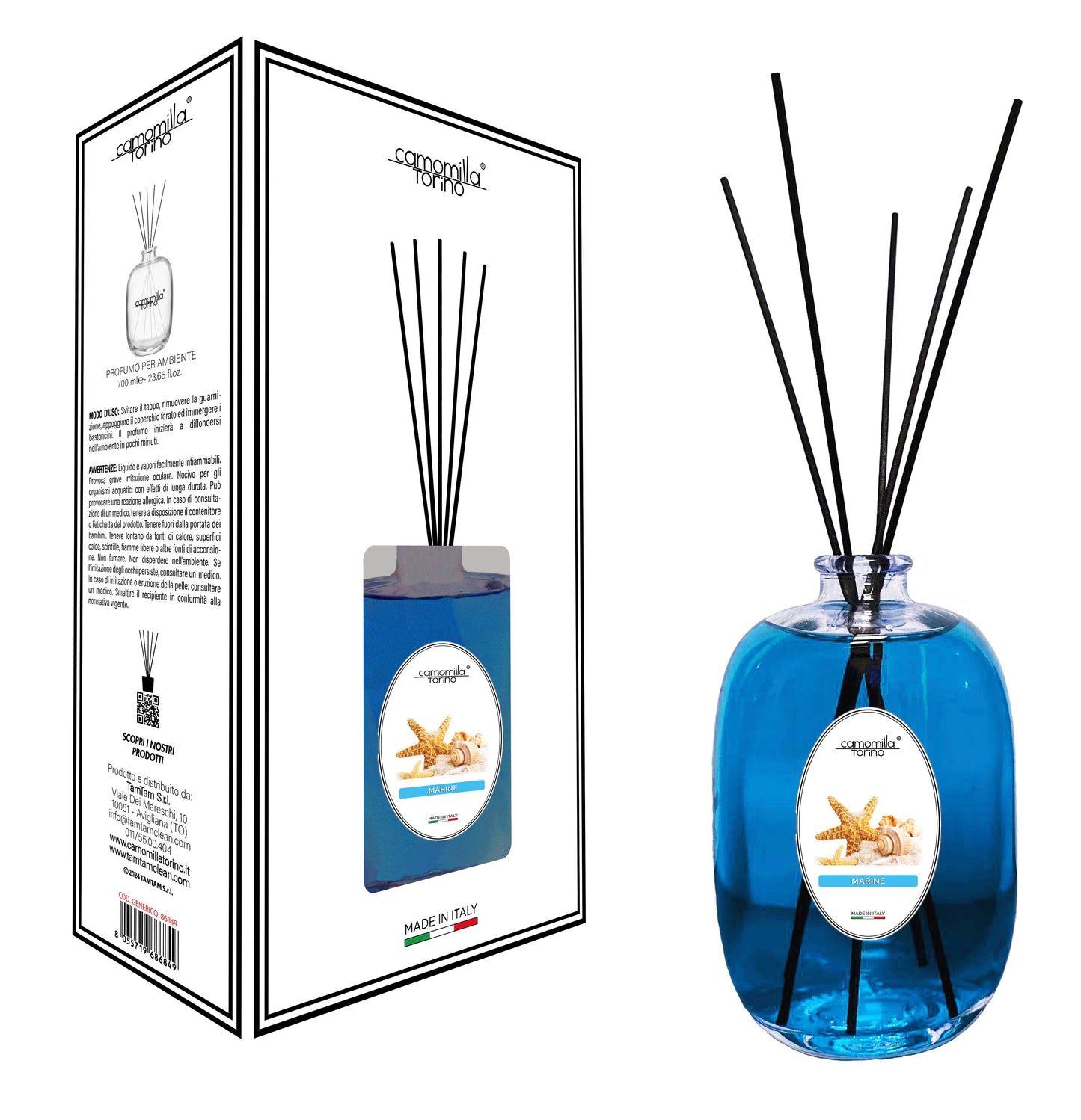 Diffusore a bastoncini 700 ml. linea Stone Marine