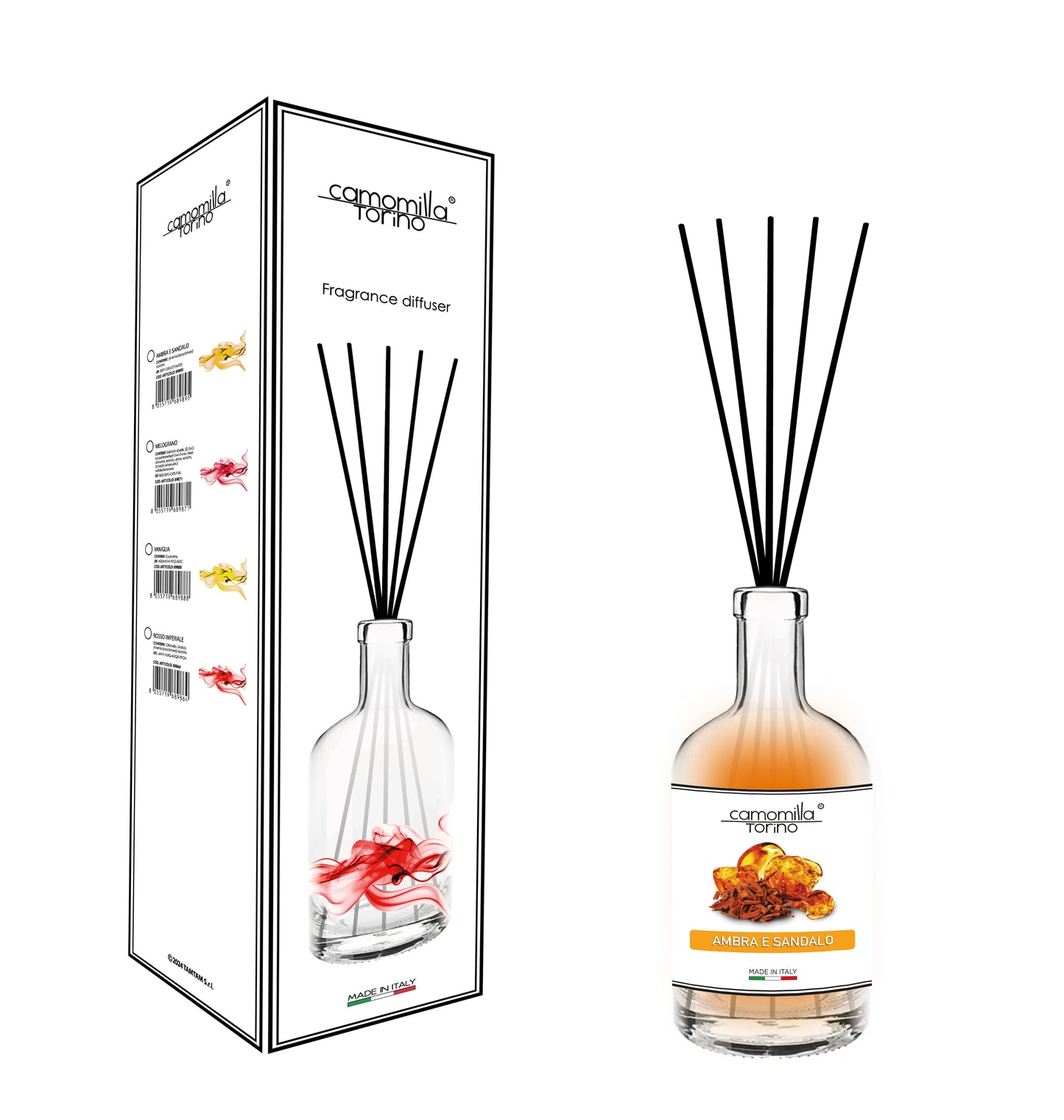 Diffusore a bastoncini 700 ml. Nocturne Ambra e Sandalo