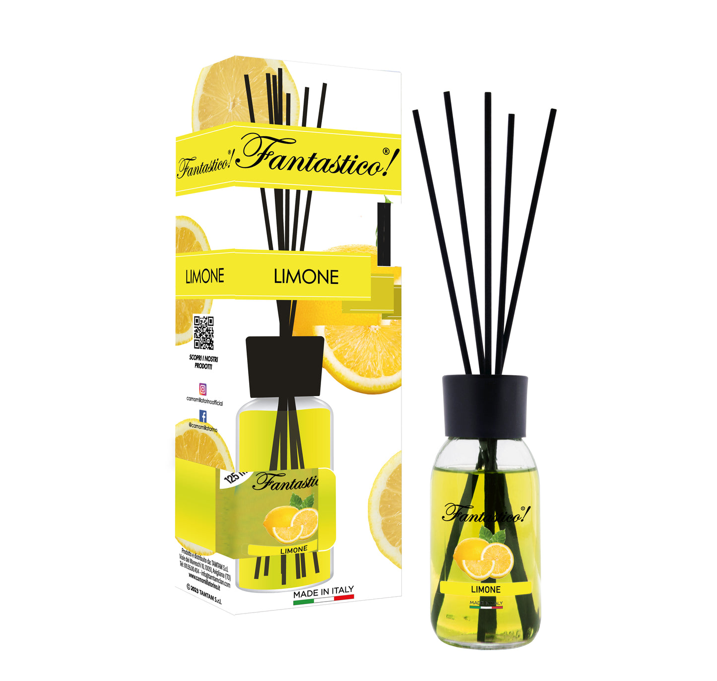 Diffusore a bastoncino 125ml-Fantastico-Limone