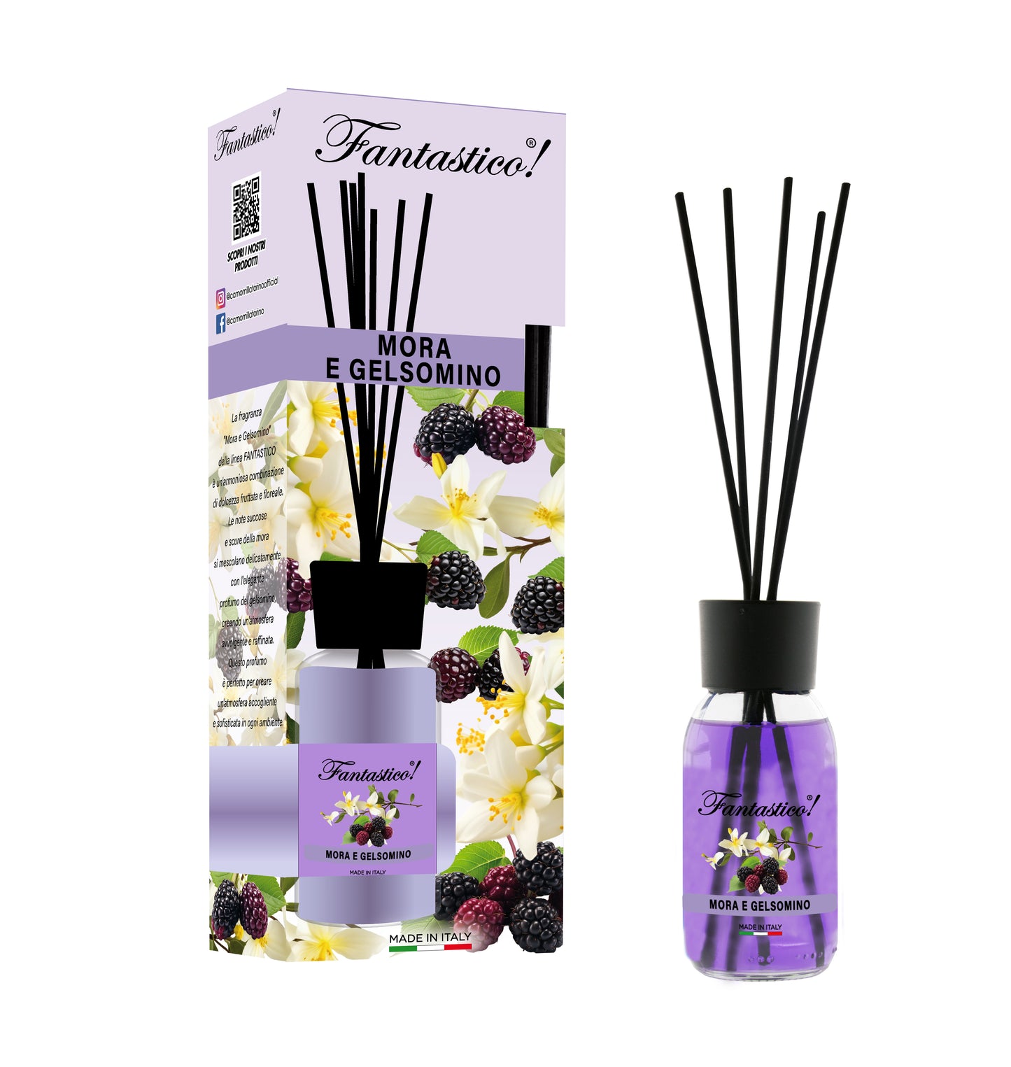 Diffusore 125ml-Fantastico Colors-Mora e Gelsomino