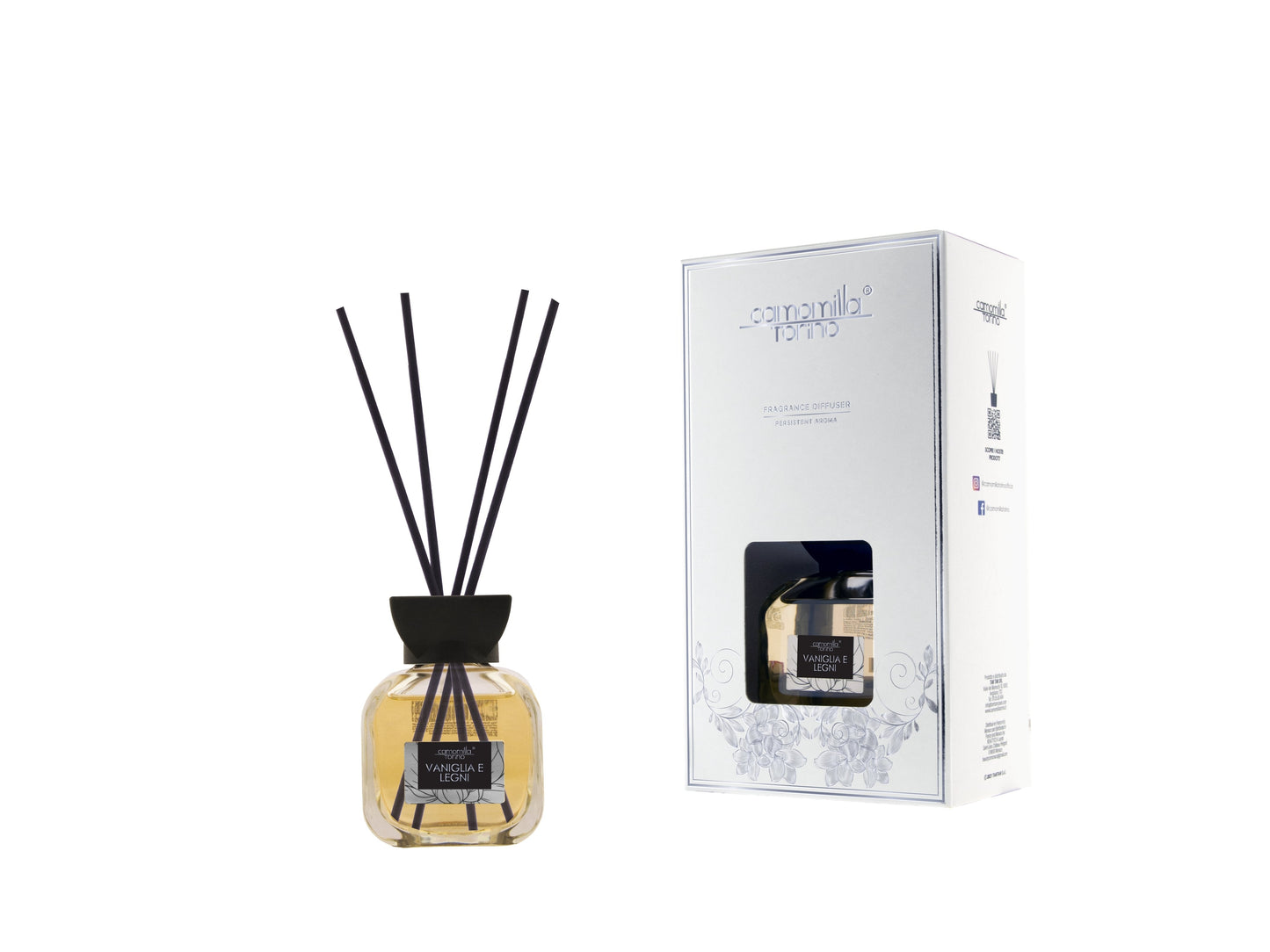 Diffusore a Bastoncini Linea Yvonne 100 ml Vaniglia e Legni Camomilla Torino 8 Kōdō.boutique