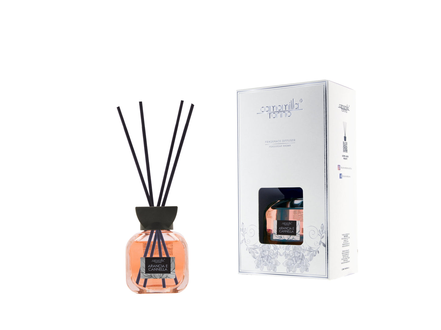 Diffusore a Bastoncini Linea Yvonne 100 ml Arancia e Cannella Camomilla Torino 3 Kōdō.boutique
