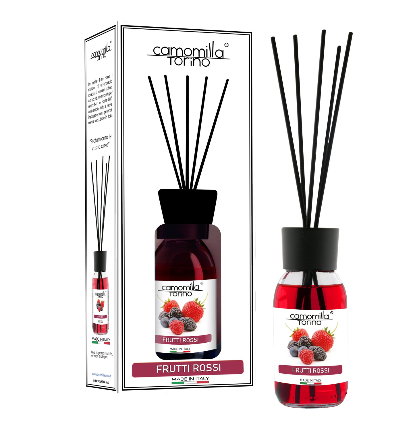 Diffusore per ambienti 125ml. Linea White Frutti Rossi