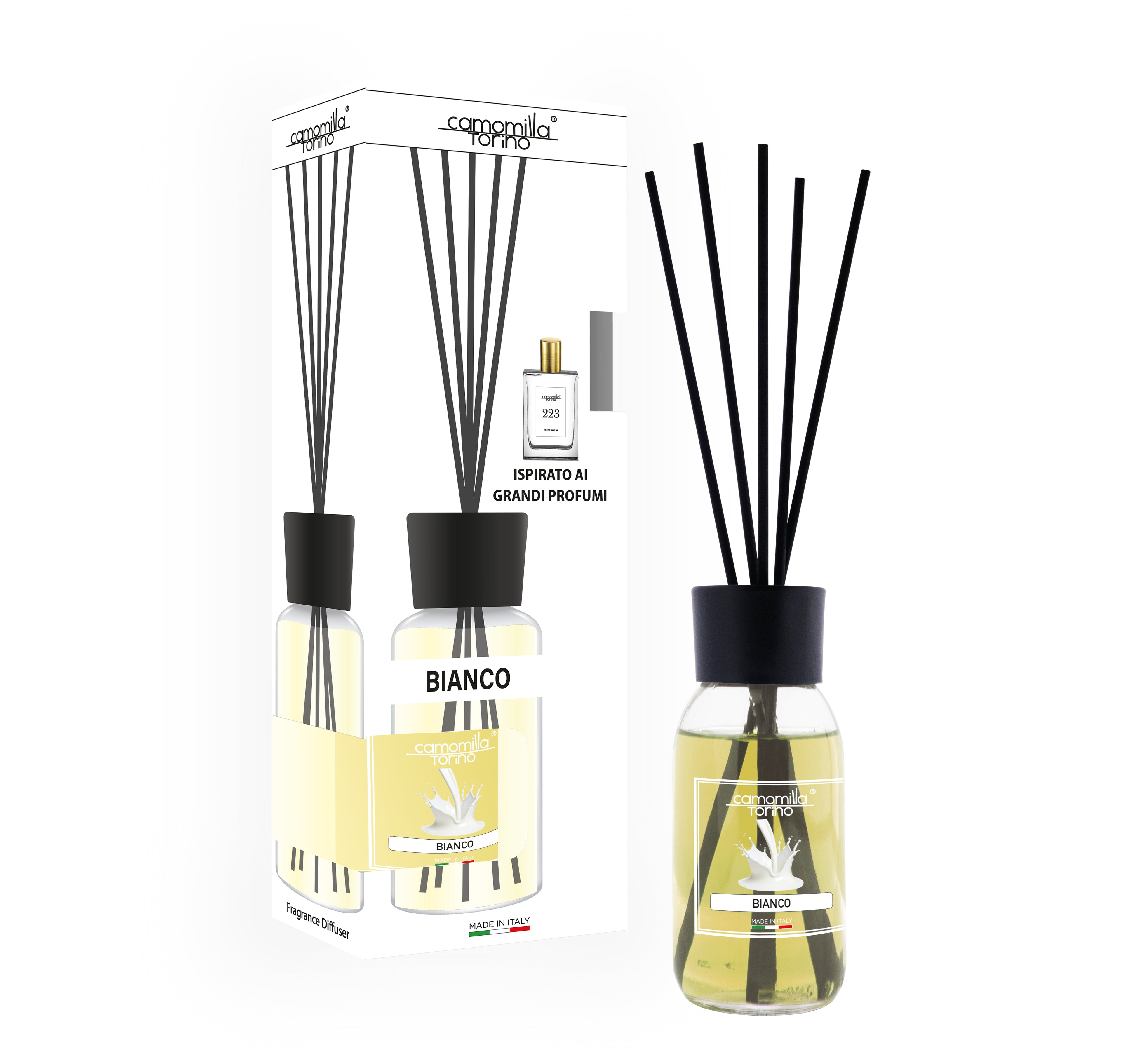 Diffusore per ambienti 125ml. Linea Moda - Bianco