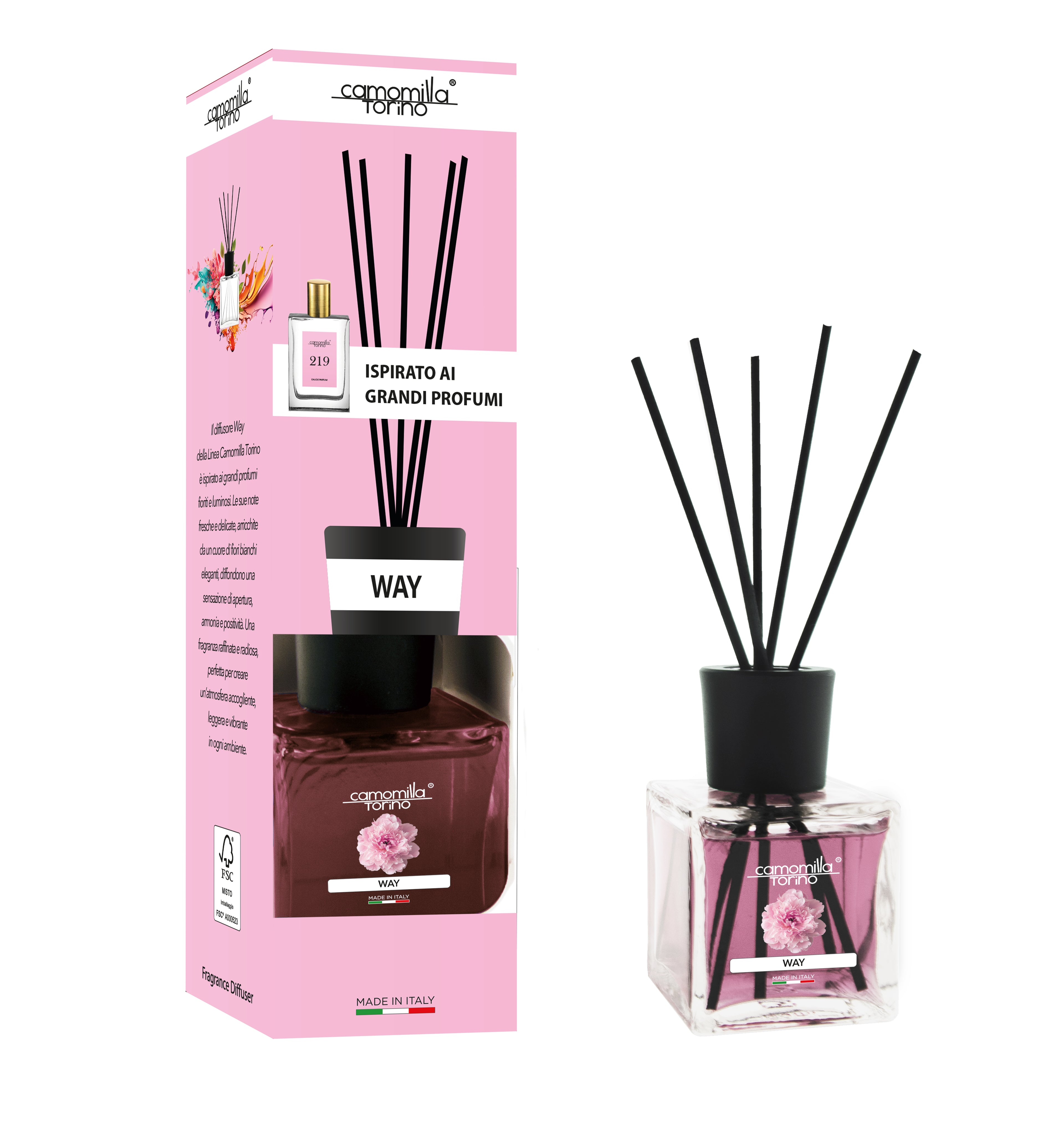 Diffusore per ambienti Cubo 200ml. Linea Moda - Way