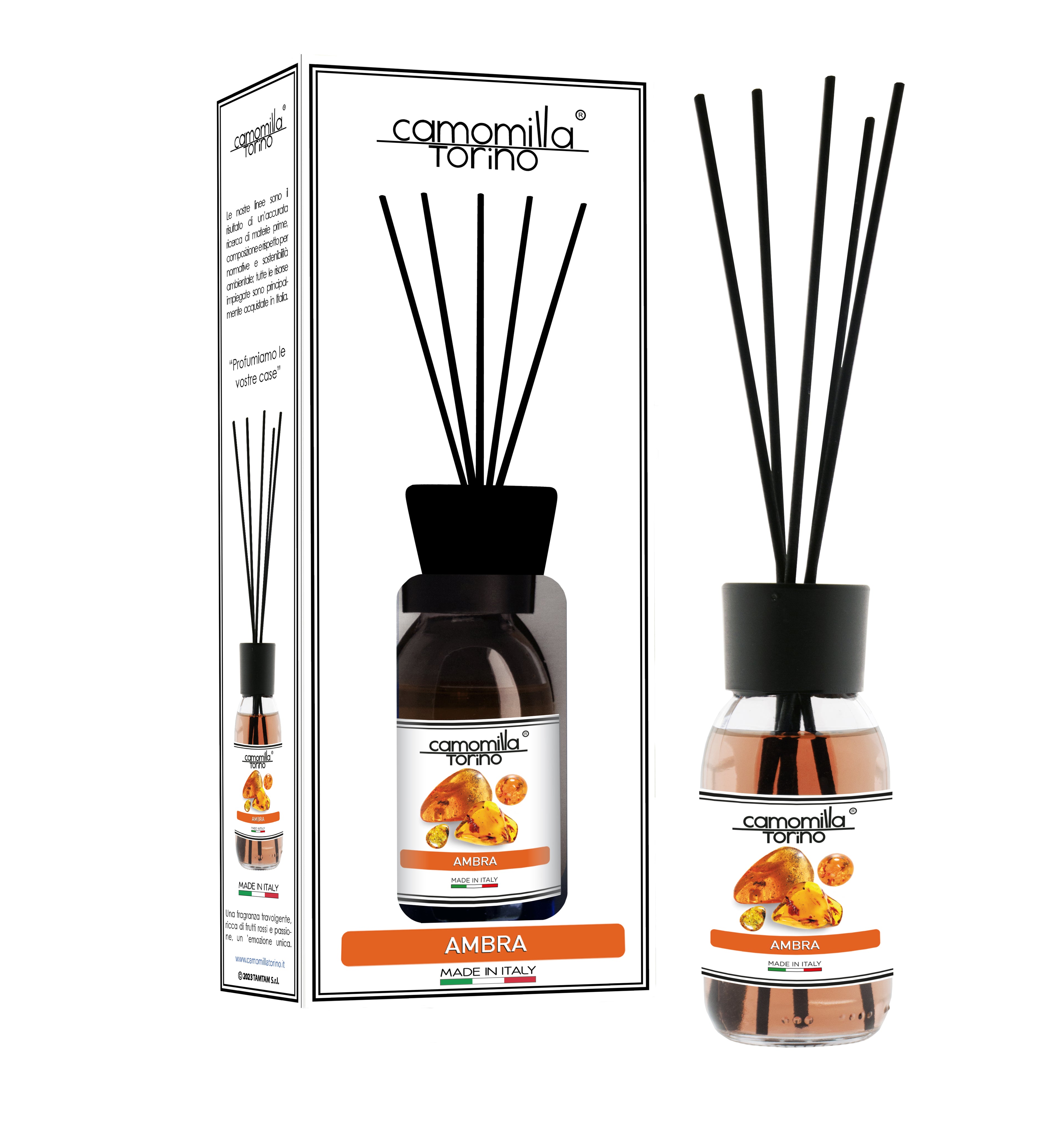 Diffusore per ambienti 125ml. Linea White Ambra