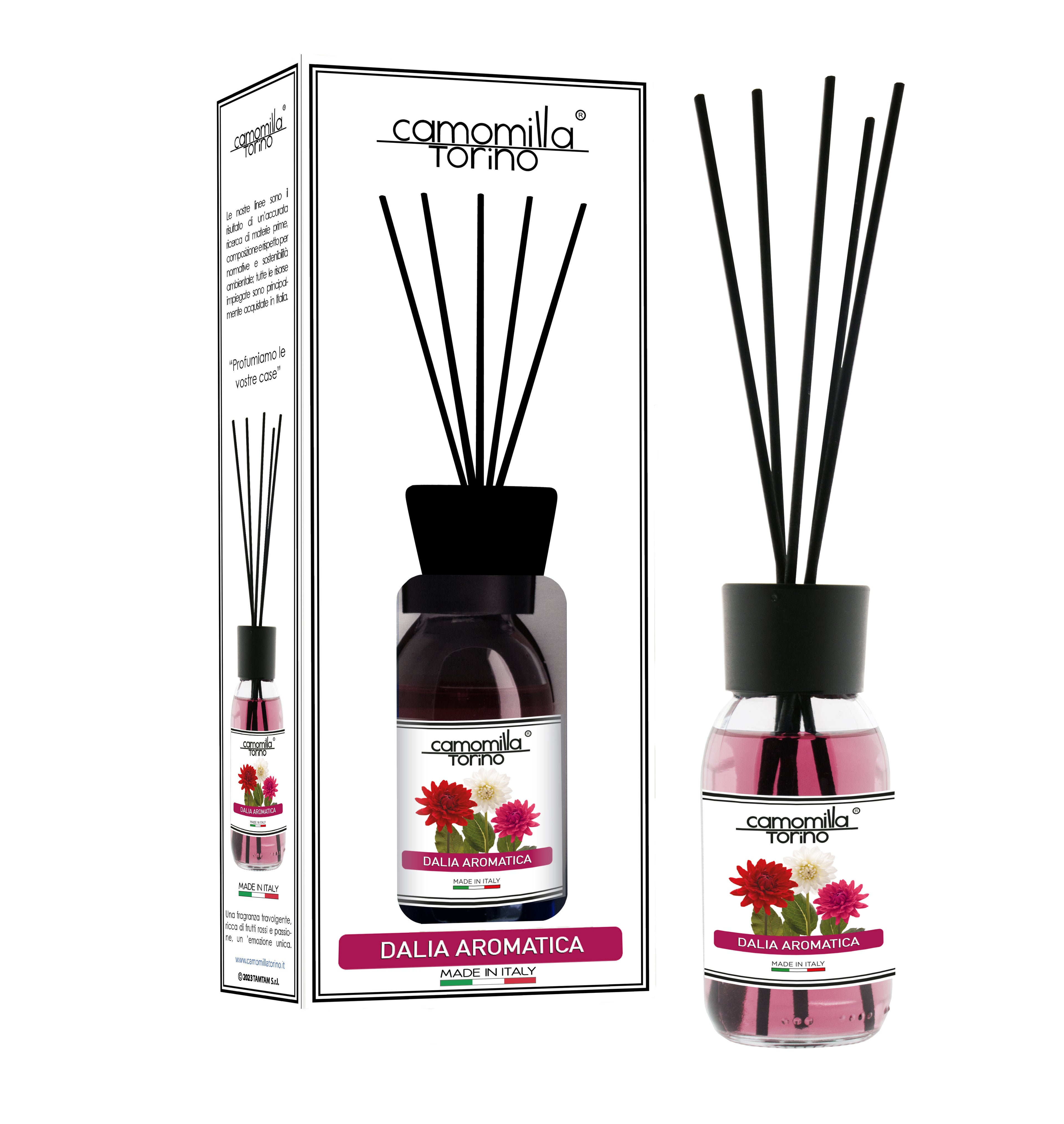 Diffusore per ambienti 125ml. Linea White Dalia aromatica