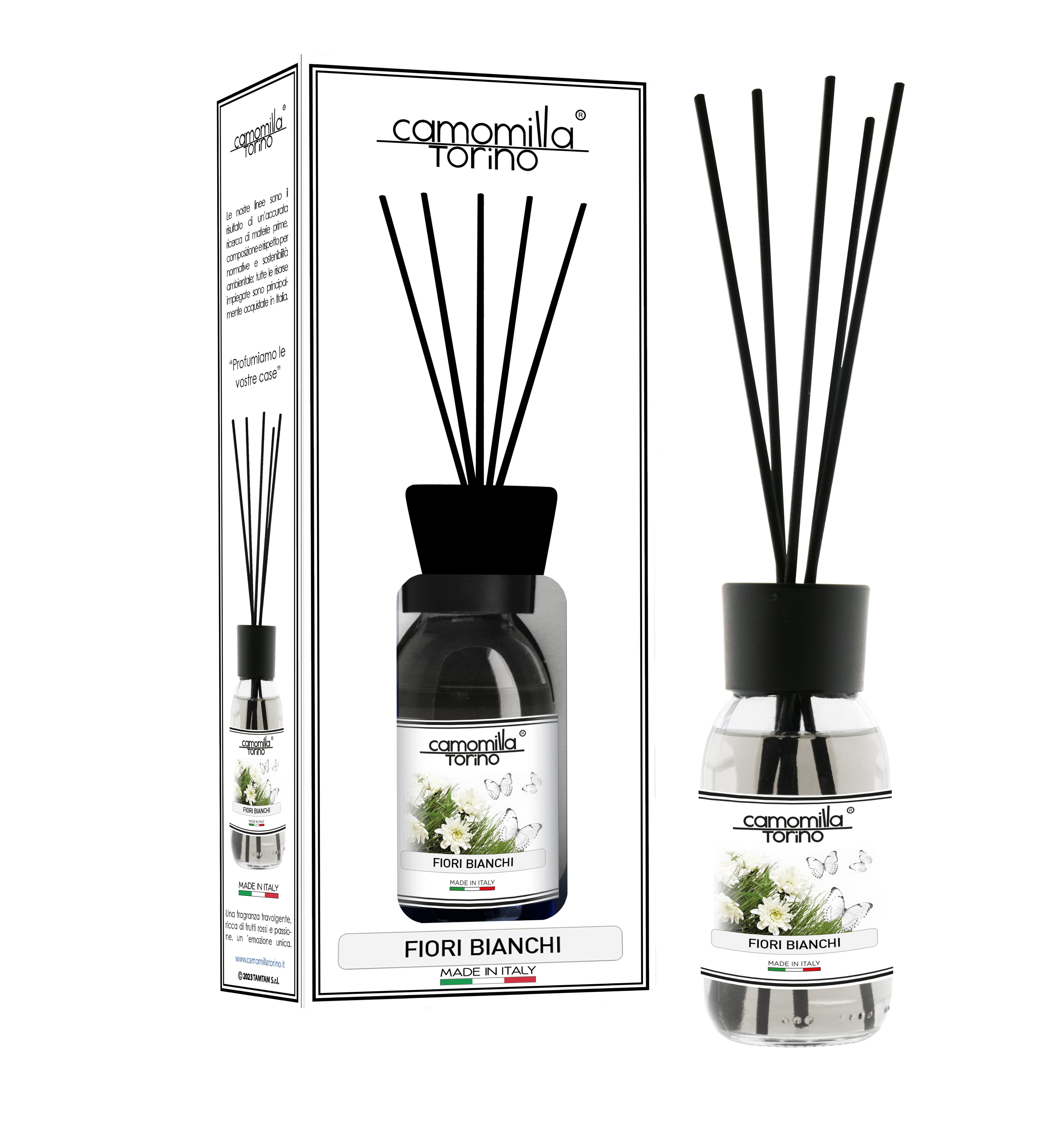 Diffusore per ambienti 125ml. Linea White Fiori bianchi