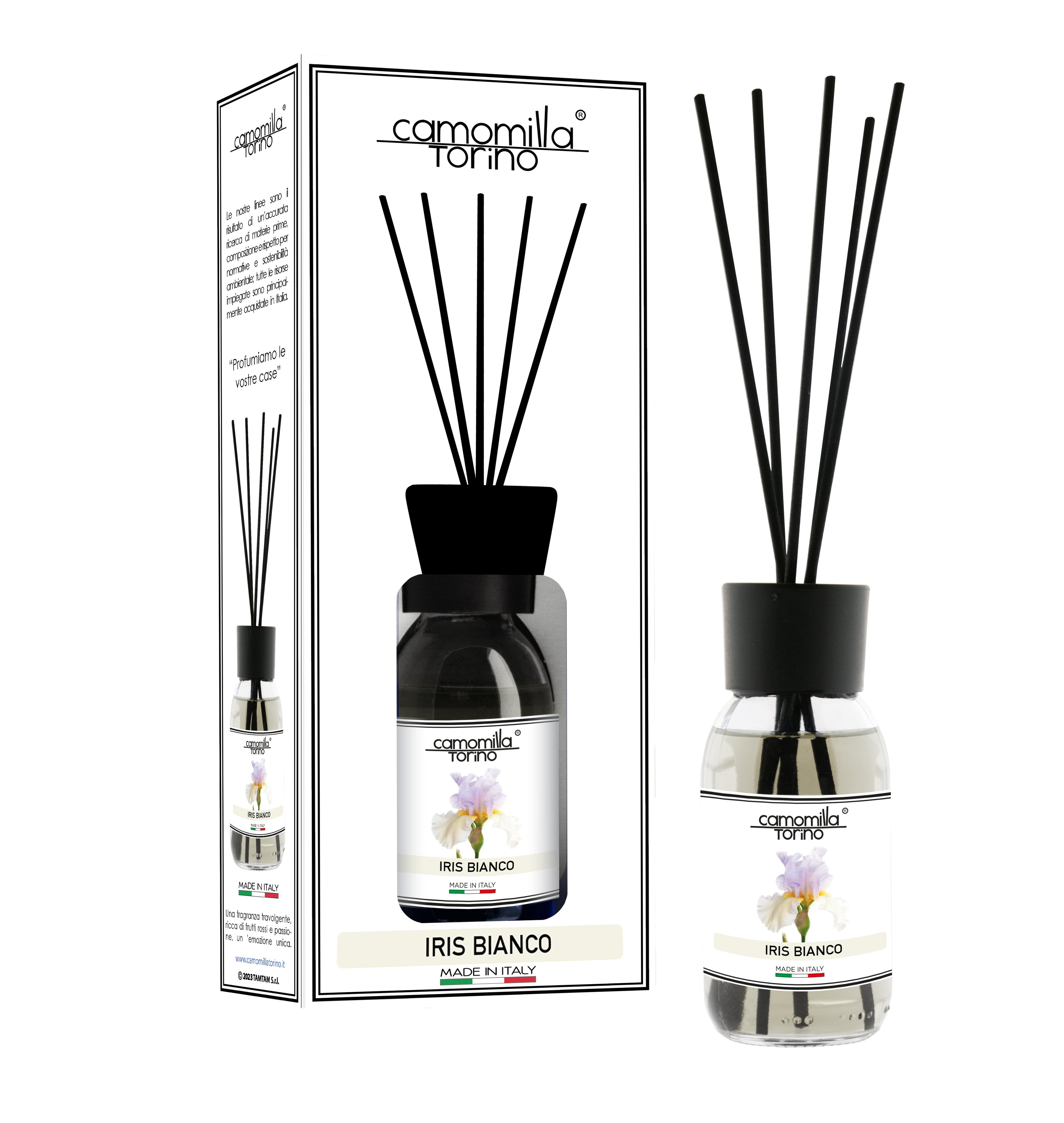 Diffusore per ambienti 125ml. Linea White Iris bianco