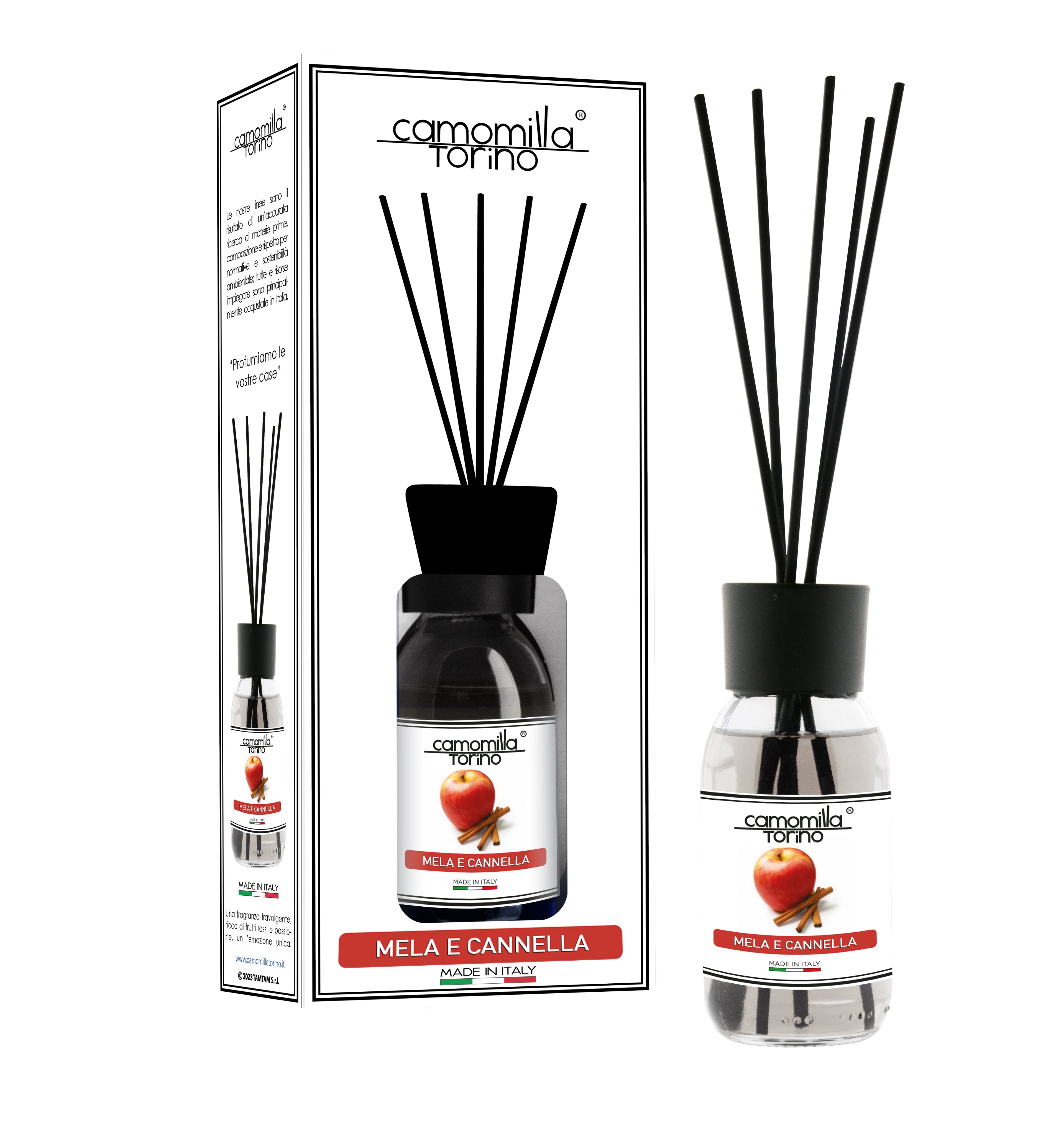 Diffusore per ambienti 125ml. Linea White Mela e Cannella