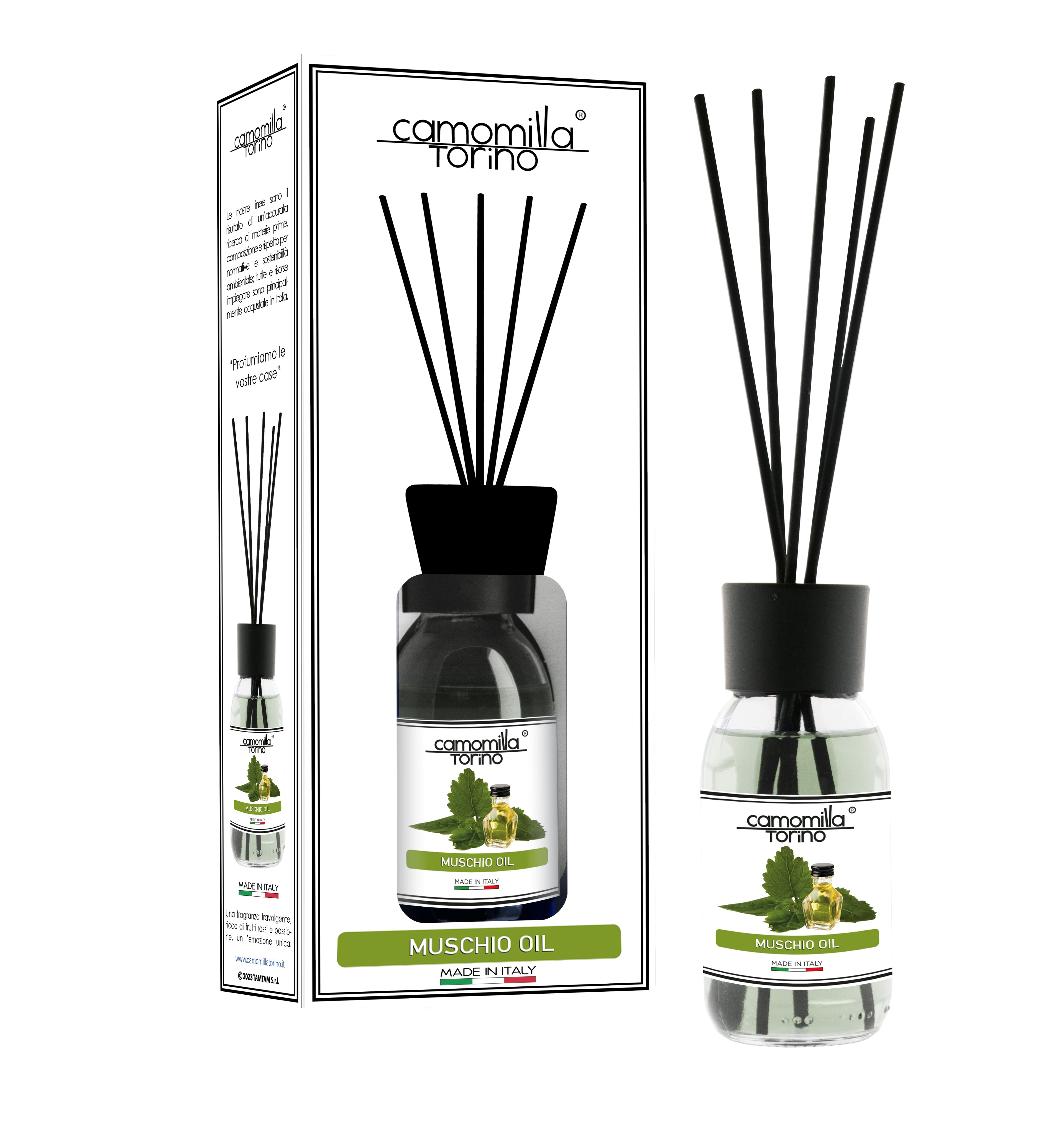 Diffusore per ambienti 125ml. Linea White Muschio oil
