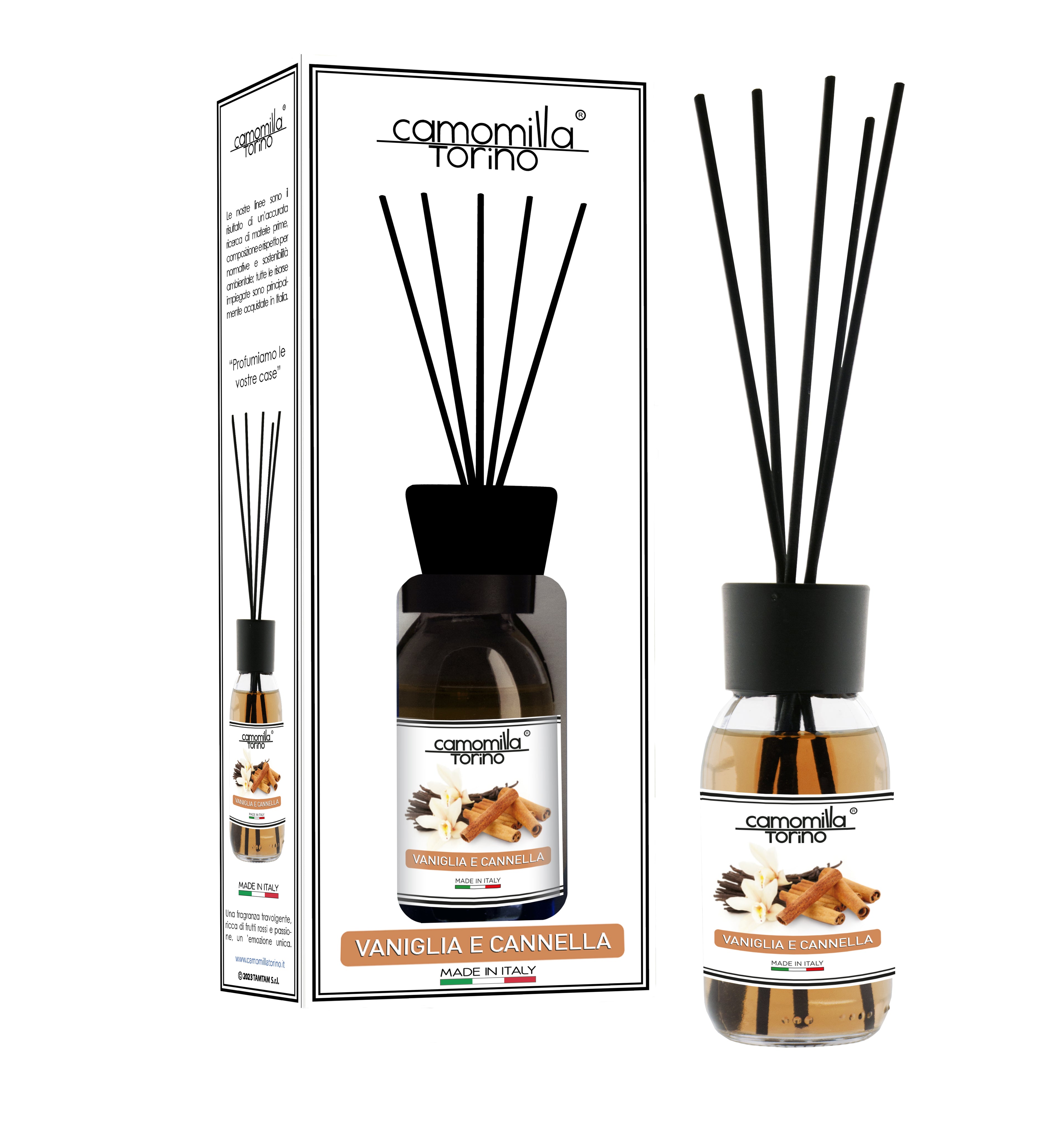 Diffusore per ambienti 125ml. Linea White Vaniglia e Cannella
