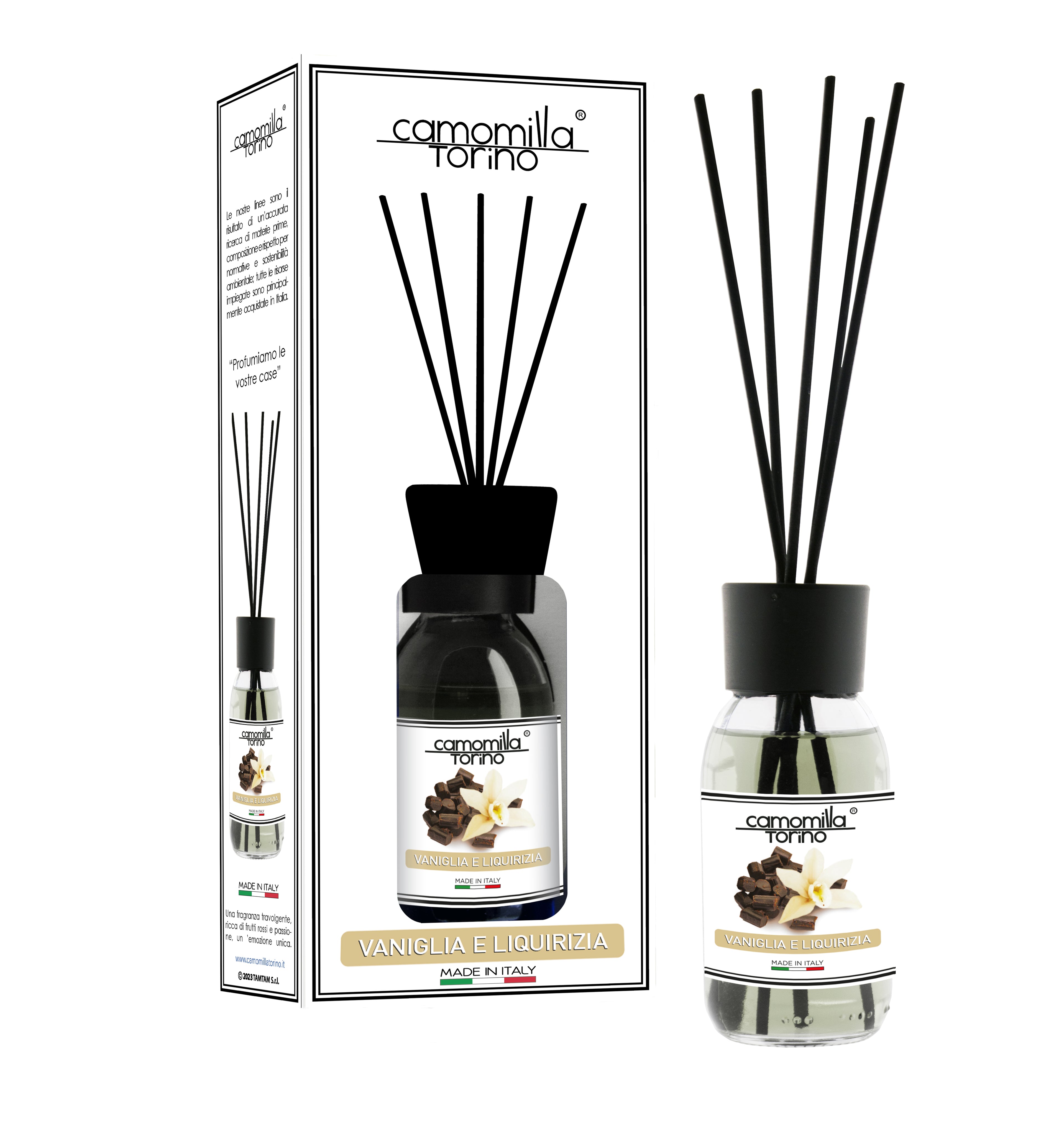 Diffusore per ambienti 125ml. Linea White Vaniglia e Liquirizia