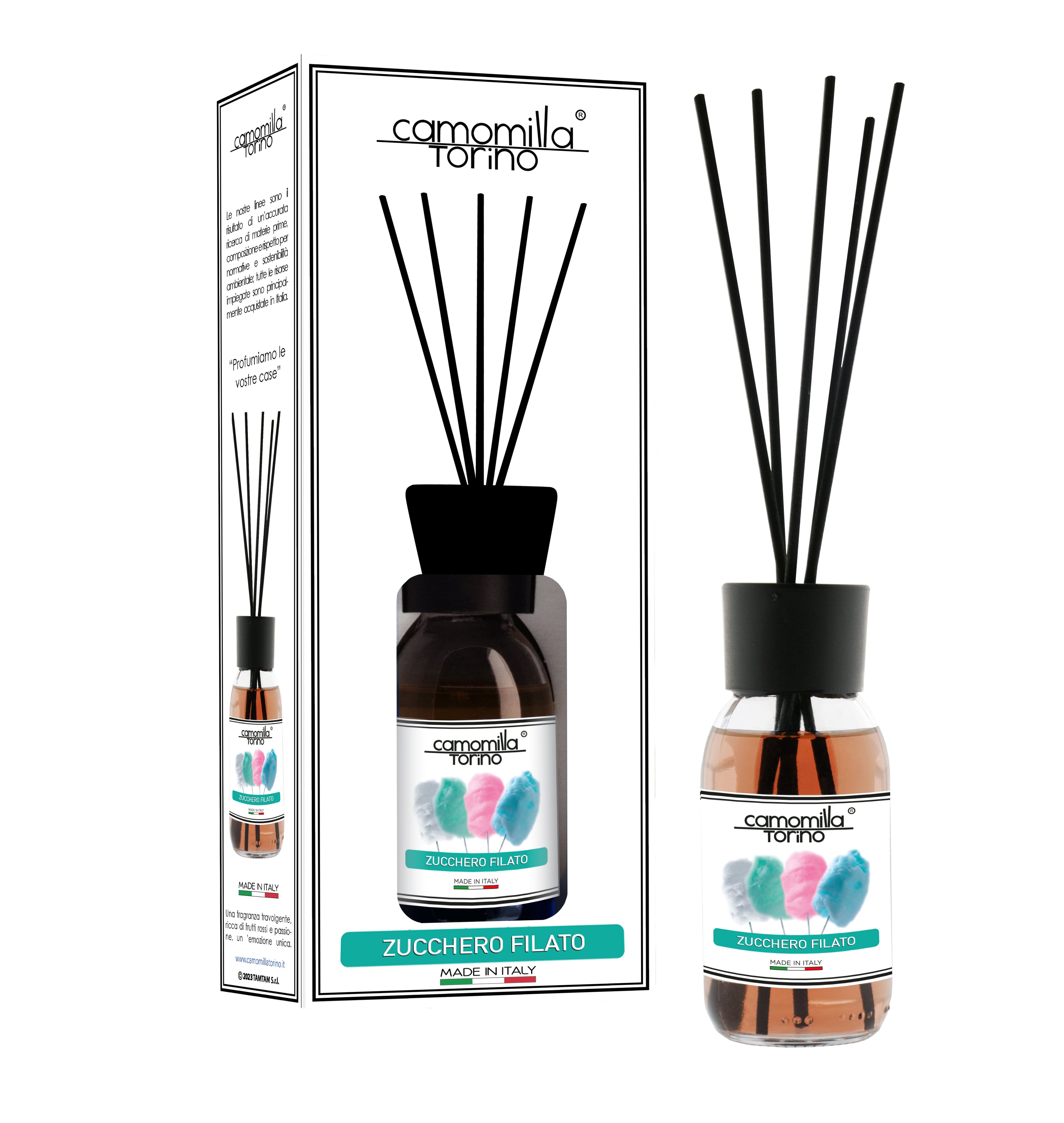 Diffusore per ambienti 125ml. Linea White Zucchero filato