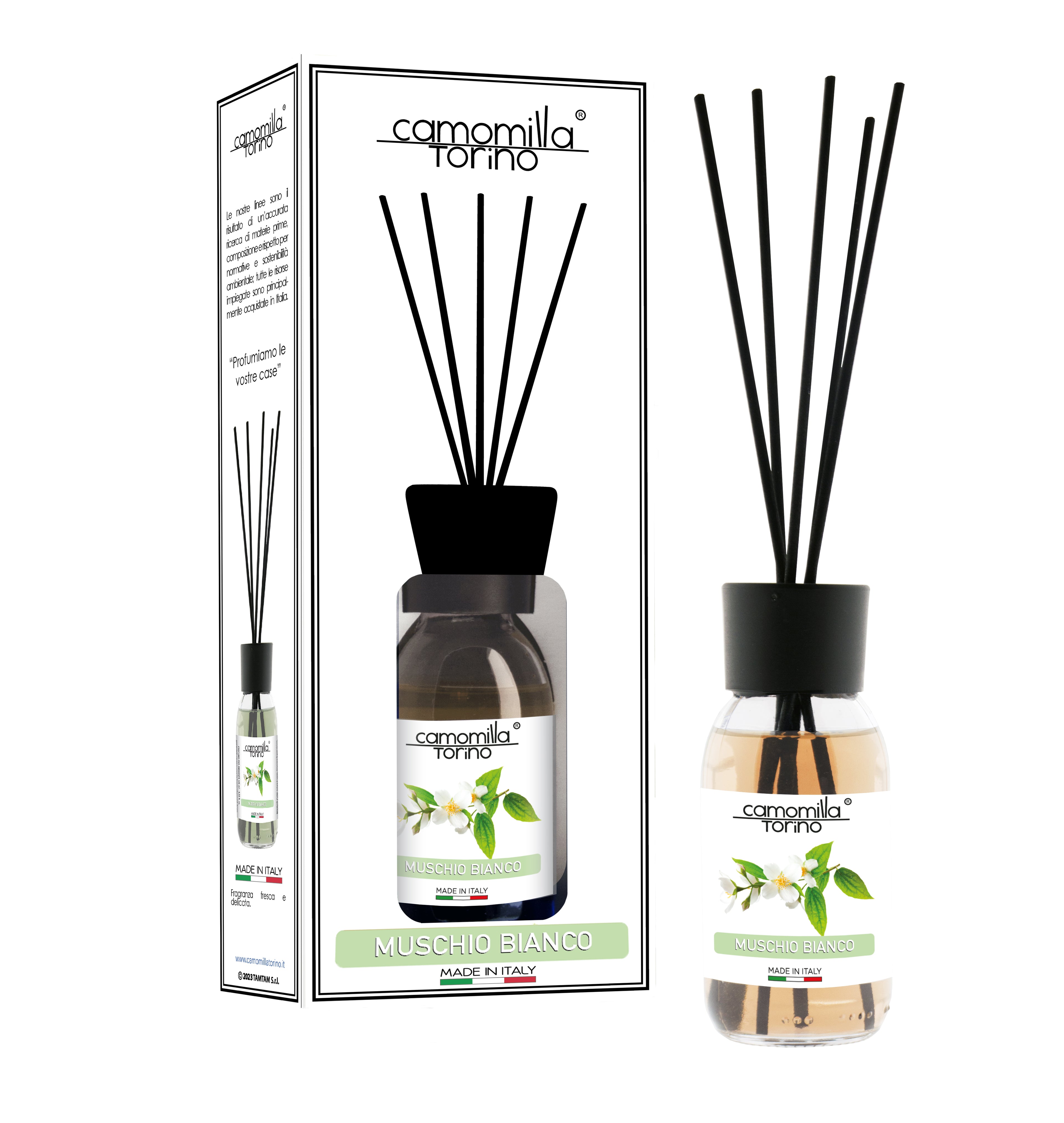 Diffusore per ambienti 125ml. Linea White Muschio bianco