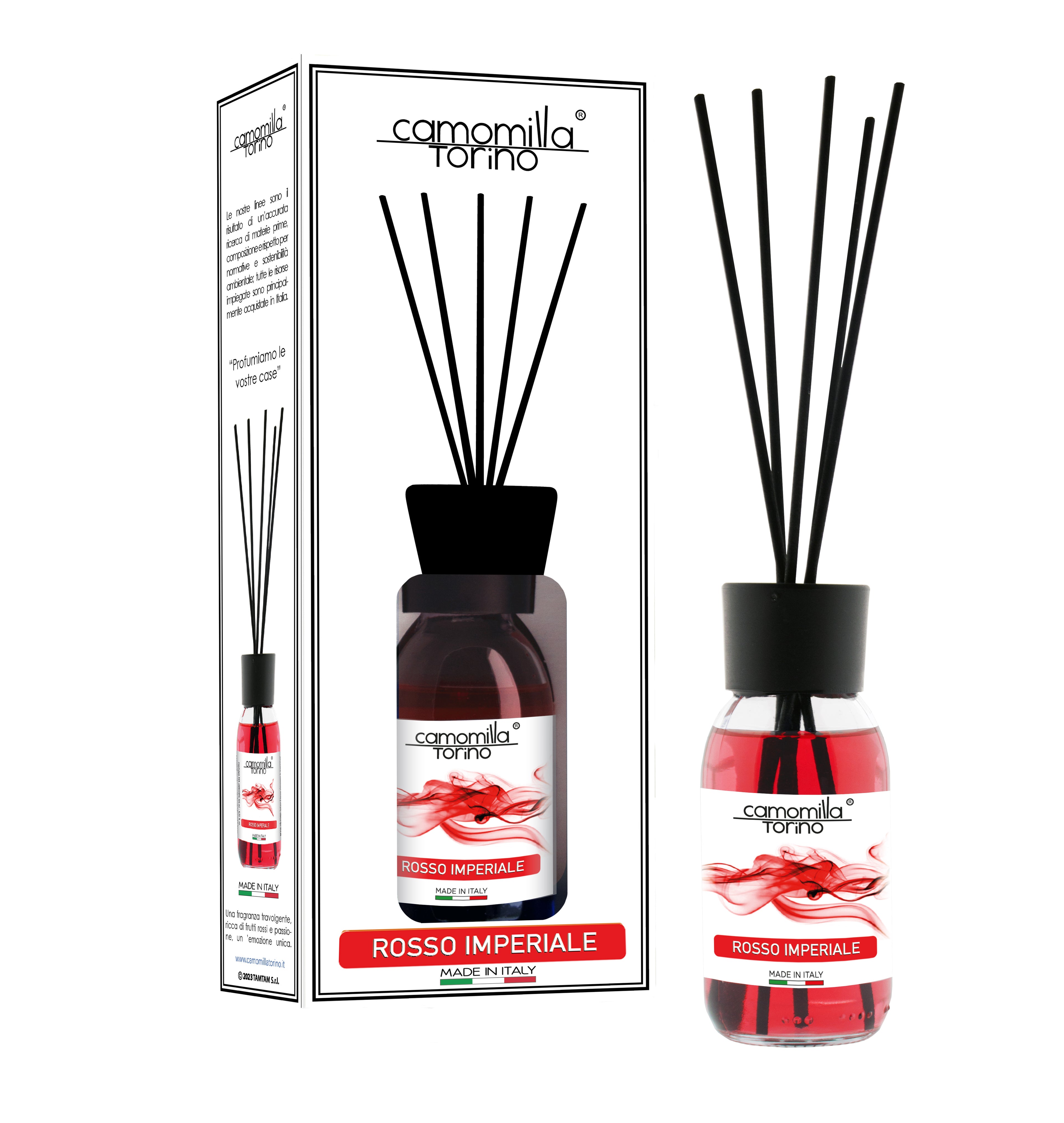 Diffusore per ambienti 125ml. Linea White Rosso imperiale