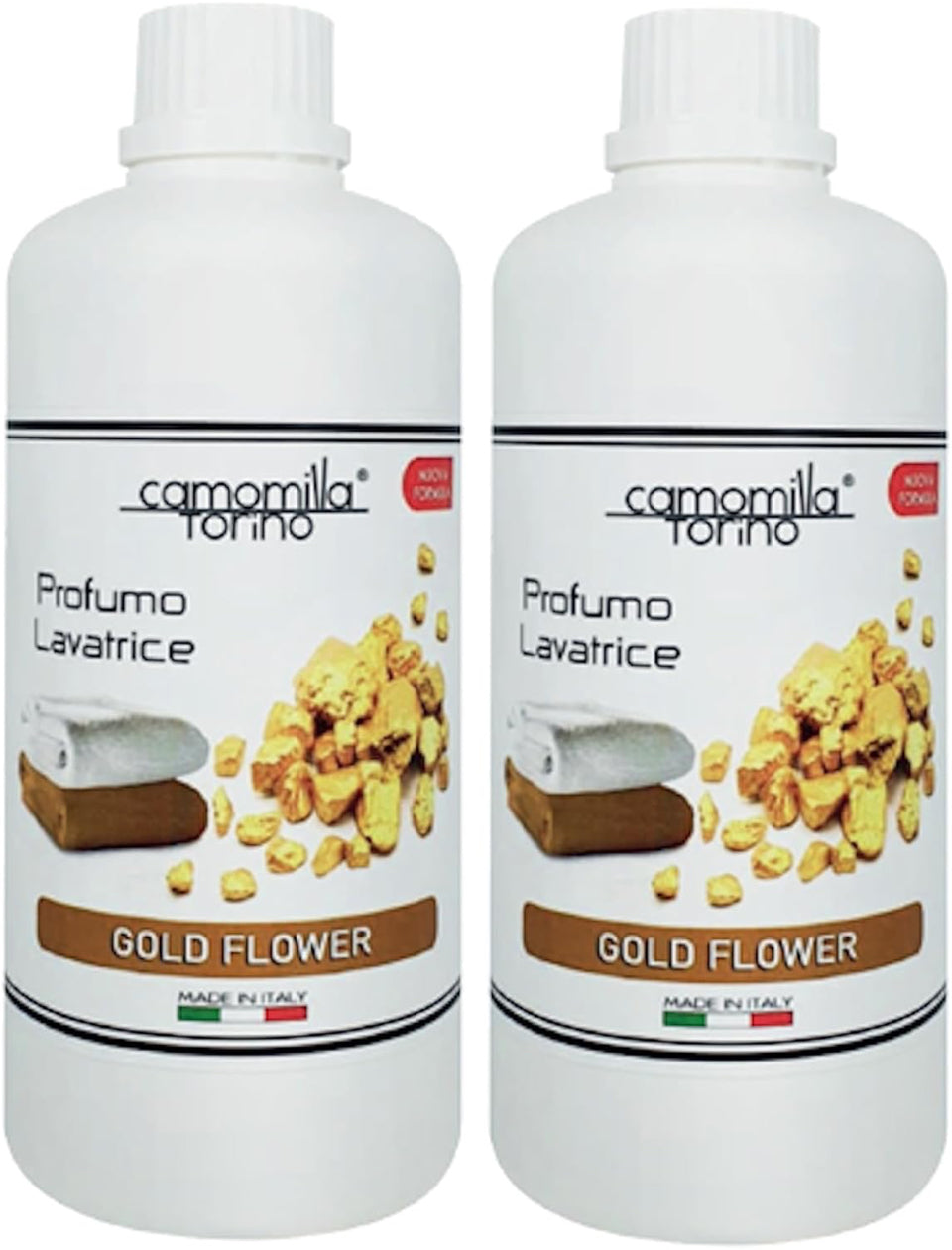 Set 2 Profumi Concentrati per Bucato Biancheria Lavatrice 500 ml.Preziosa Gold Flower.