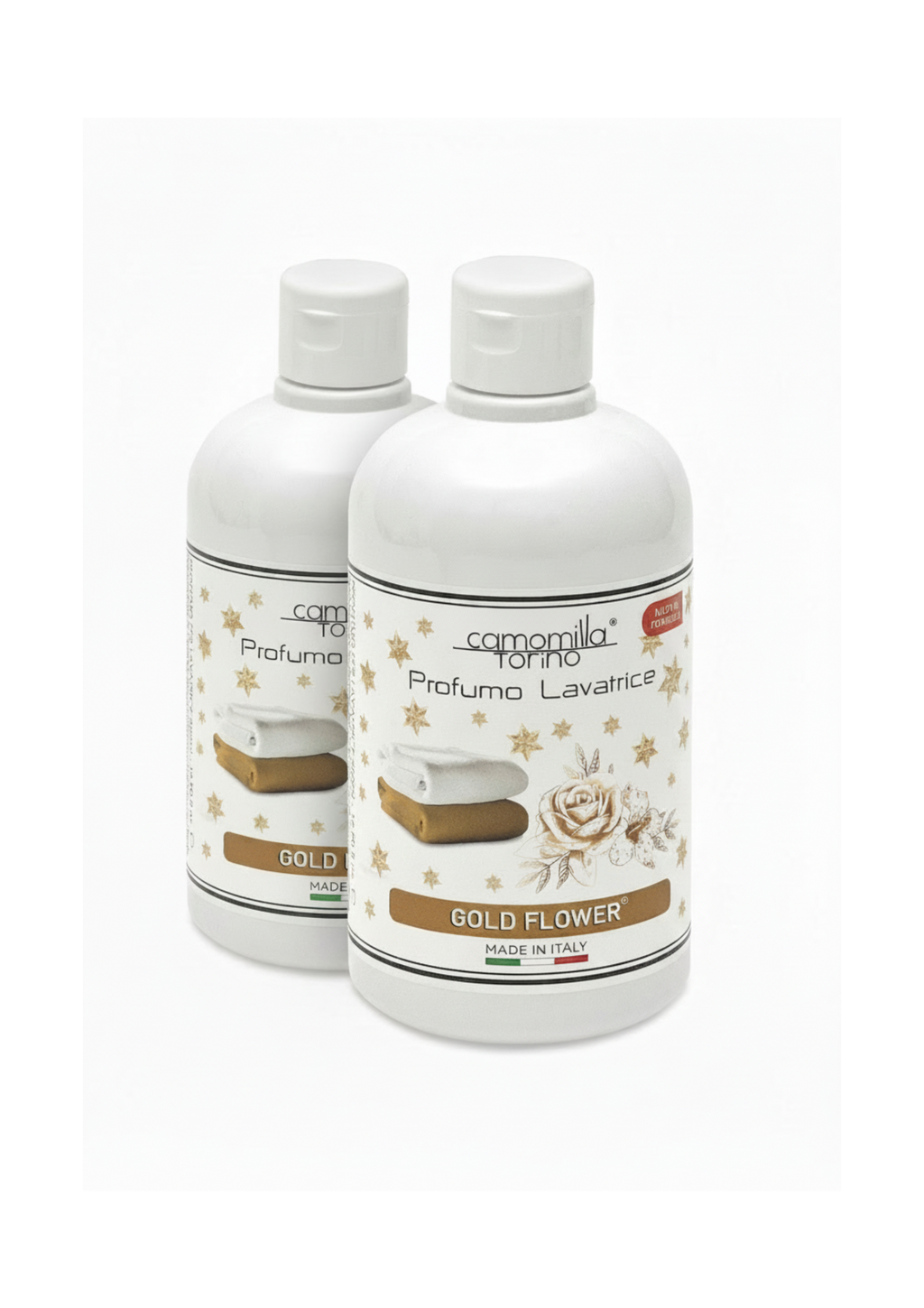 Set 2 Profumi Concentrati per Bucato Biancheria Lavatrice 500 ml.Preziosa Gold Flower.