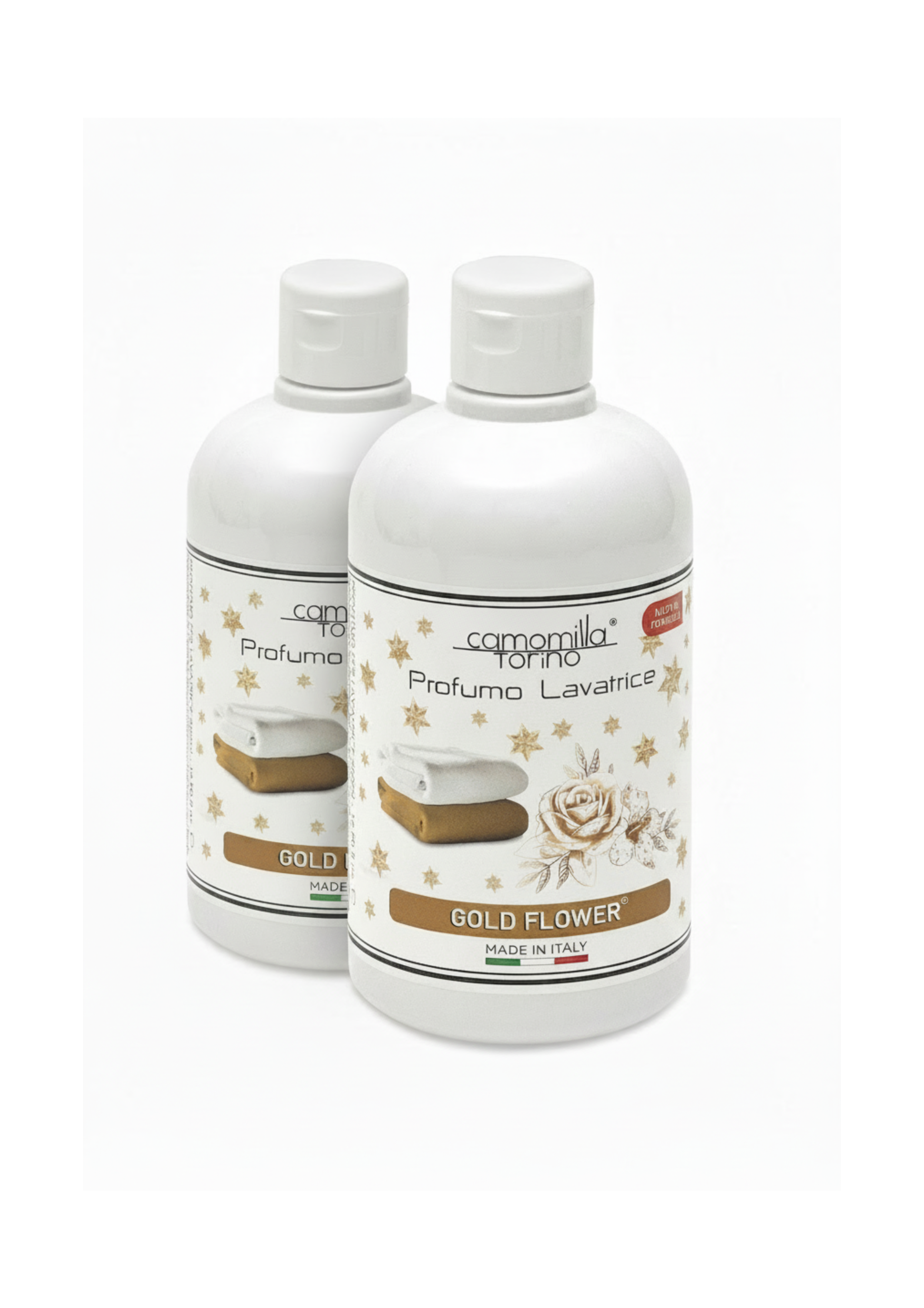 Set 2 Profumi Concentrati per Bucato Biancheria Lavatrice 500 ml.Preziosa Gold Flower.