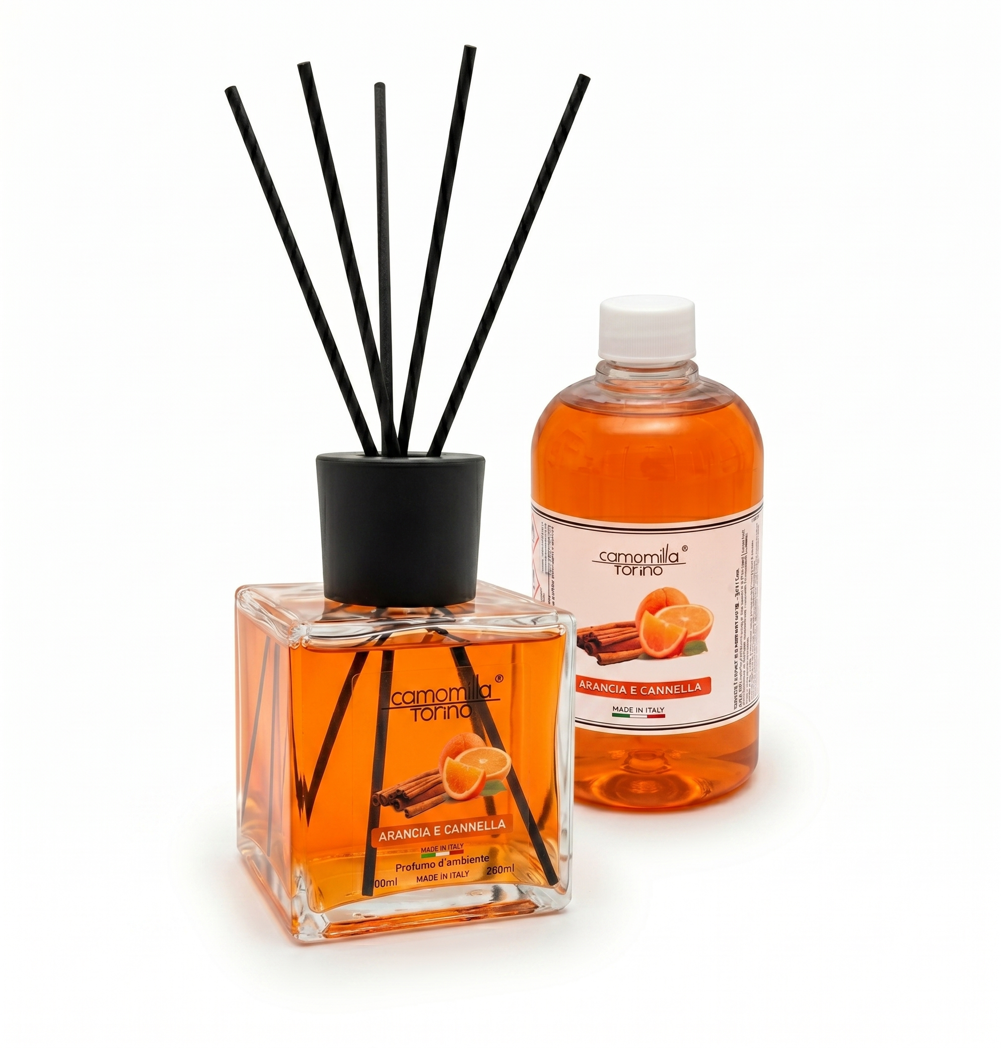 Diffusore Cubo 500ml + Ricarica 500 ml- Arancia e cannella