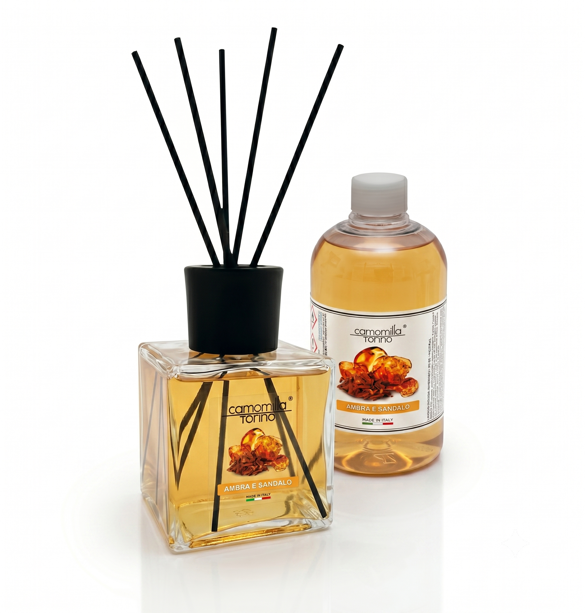 Diffusore Cubo 500ml + Ricarica 500 ml- Ambra e Sandalo