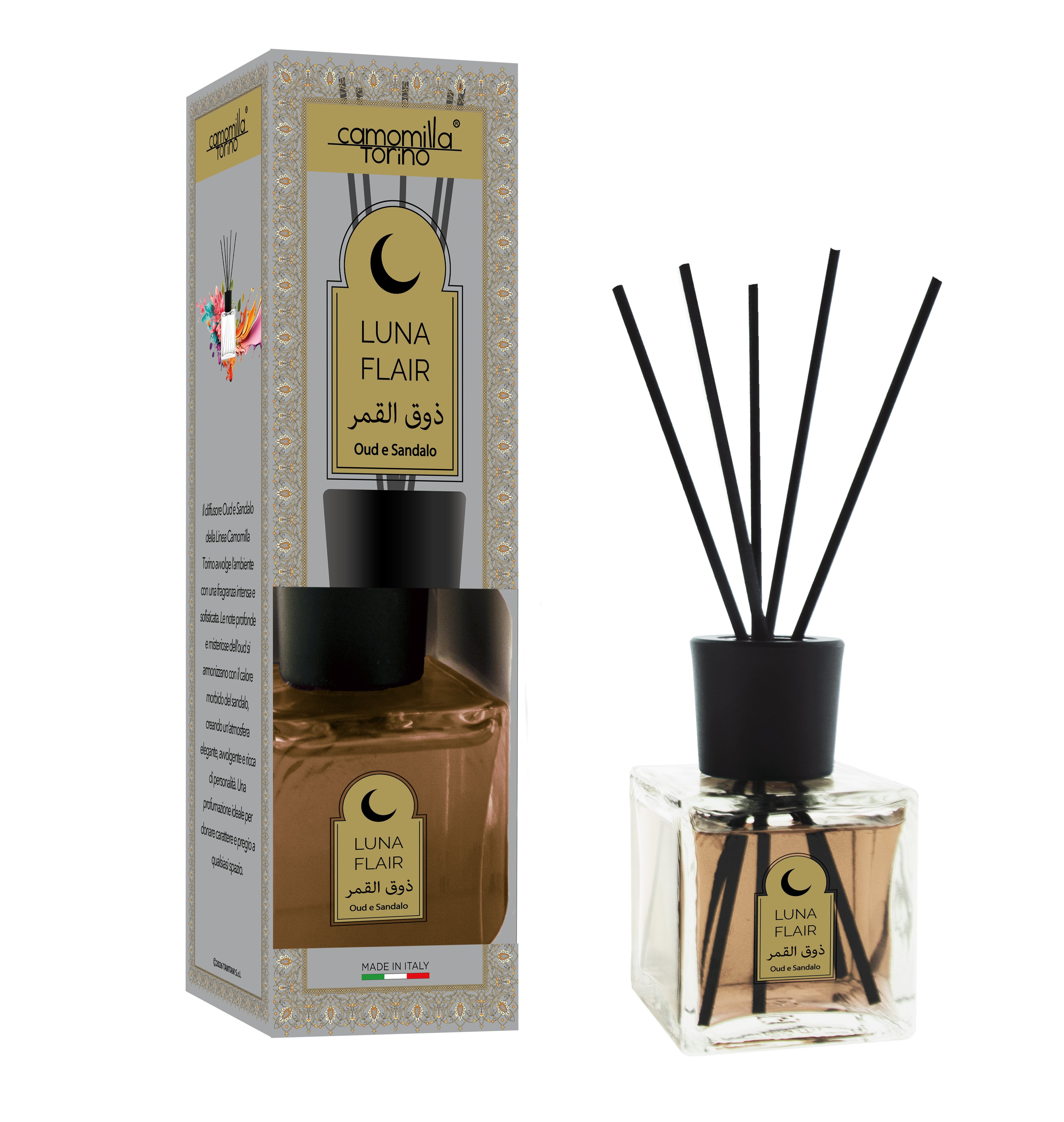 Diffusore per ambienti Cubo 200ml. Linea Araba - Luna Flair