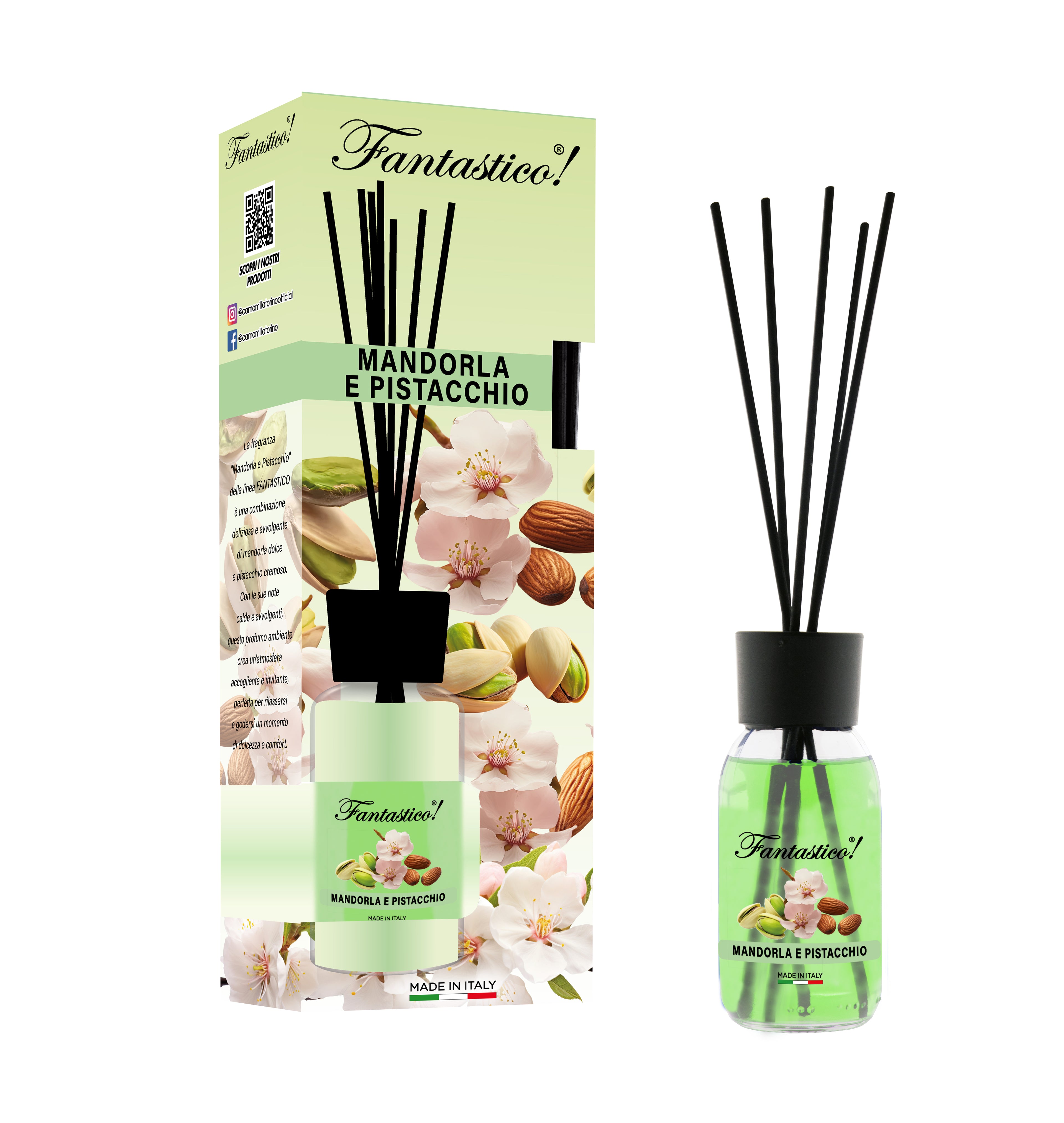 Diffusore 125ml-Fantastico Colors-Mandorla e Pistacchio