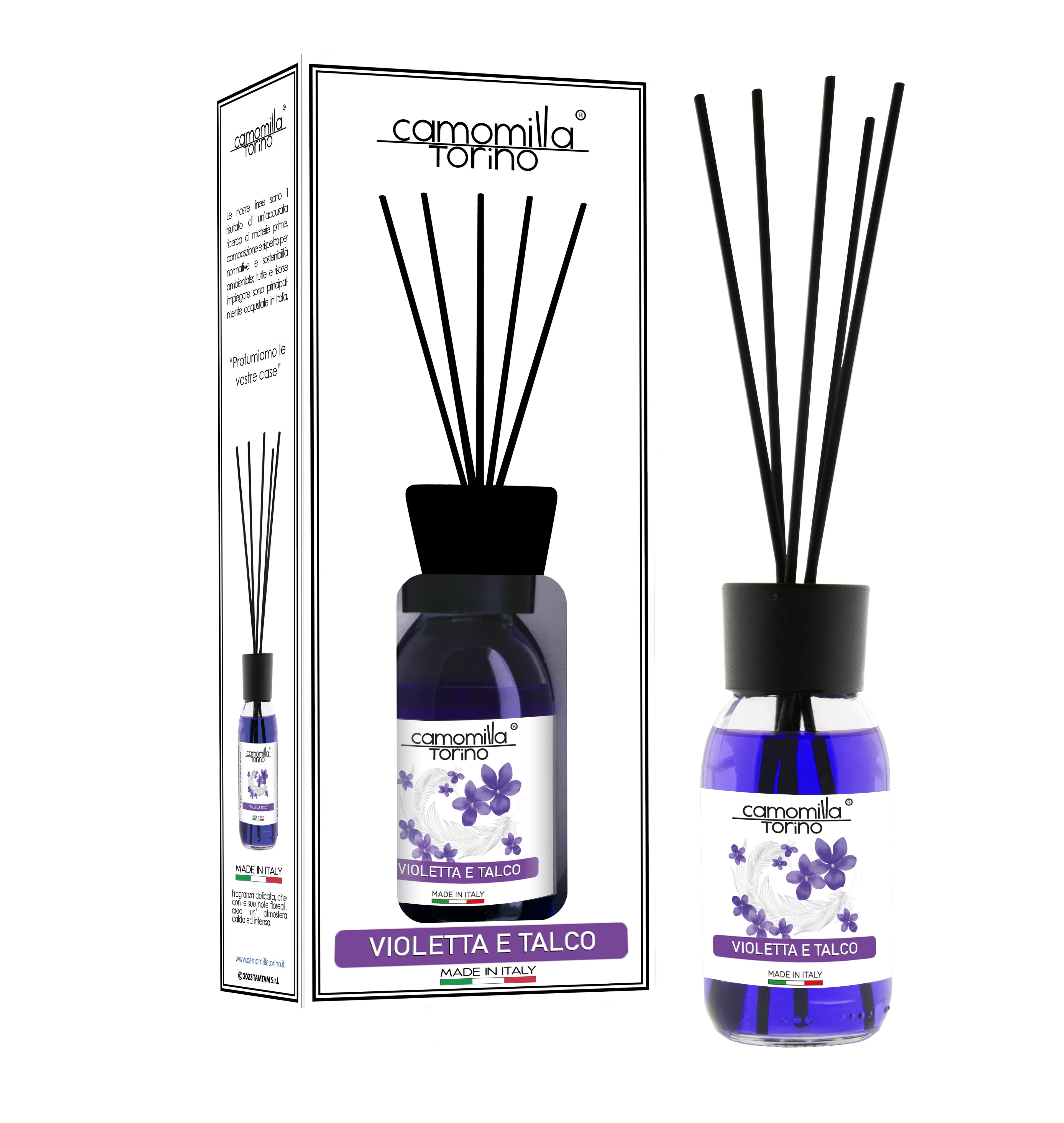 Diffusore per ambienti 125ml. Linea White Violetta e Talco