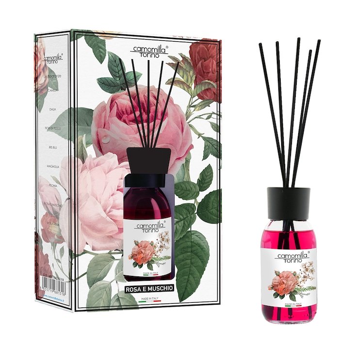 DEA Diffusore Di Fragranza Red Mood | Rosso Rubino, 250 Ml | Con 5 Bastoncini, Profumo Per Ambiente