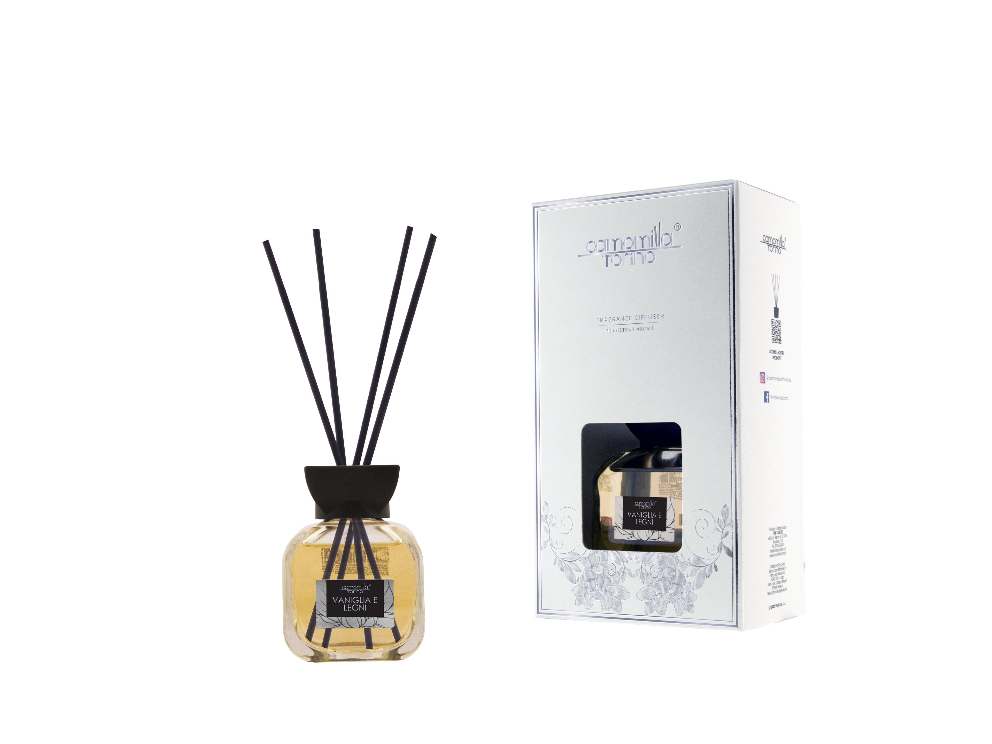 Diffusore a Bastoncini Linea Yvonne 100 ml Vaniglia e Legni Camomilla Torino 8 Kōdō.boutique