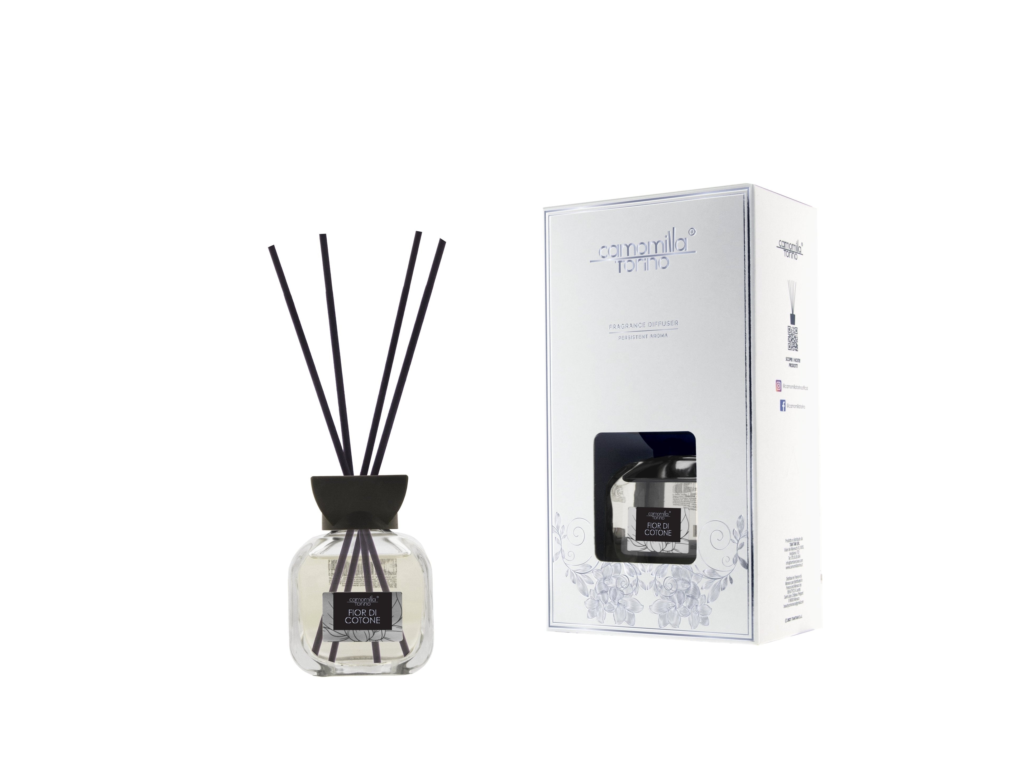 Diffusore a Bastoncini Linea Yvonne 100 ml Cotton Camomilla Torino 5 Kōdō.boutique