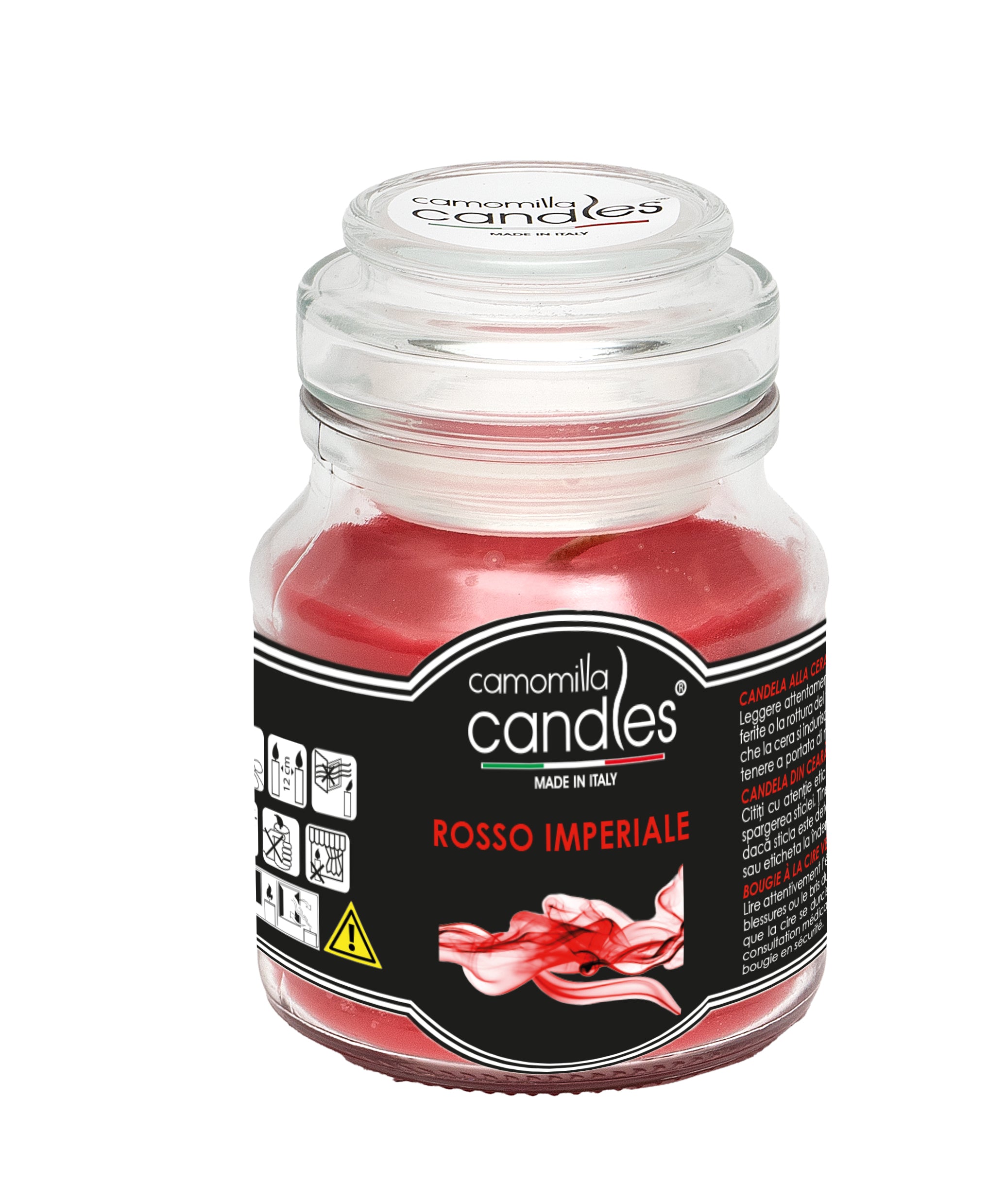Candela profumata Giara, 130gr.-Rosso Imperiale
