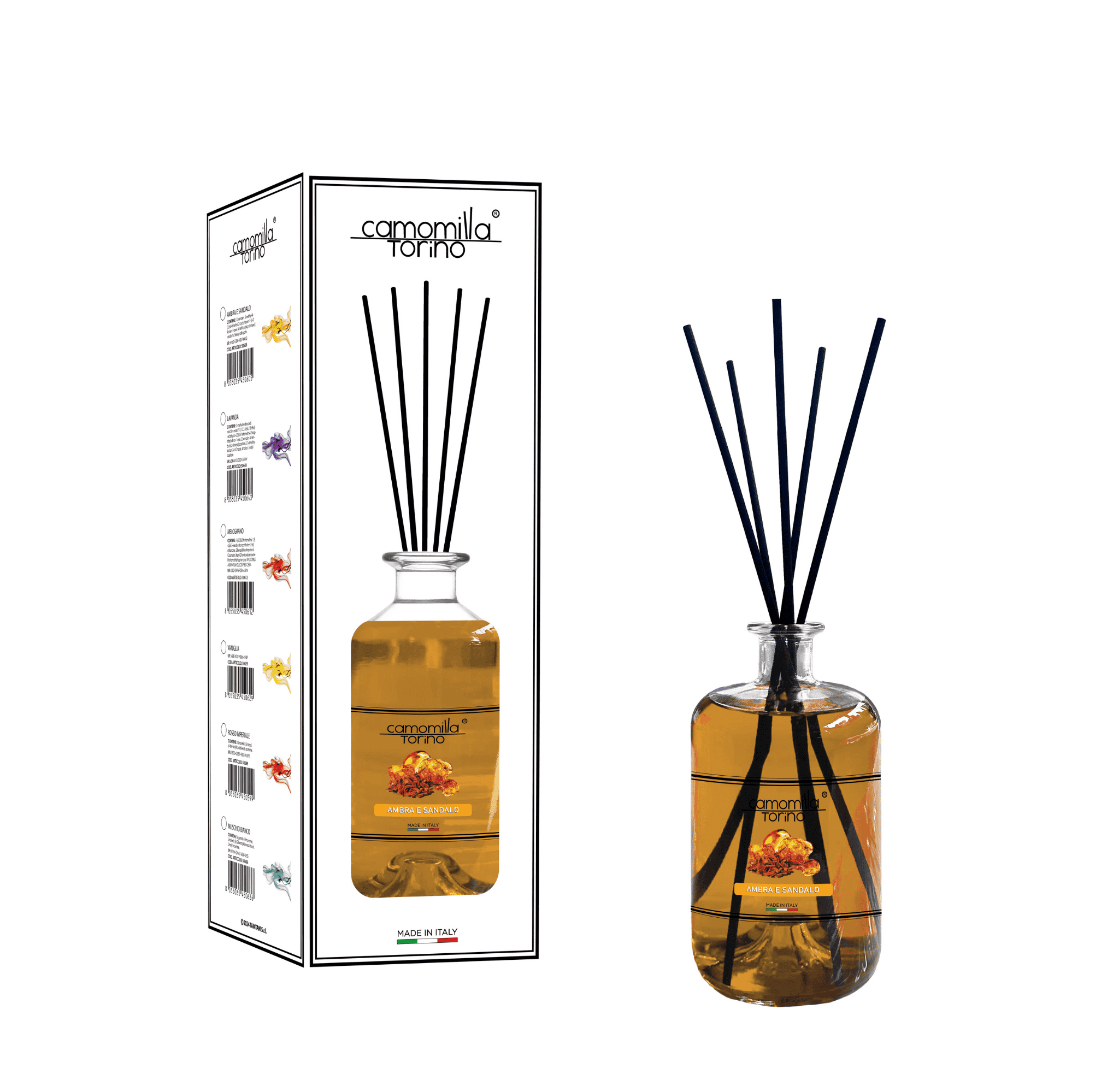 Diffusore a Bastoncini Linea "Herbalist" Ambra e sandalo