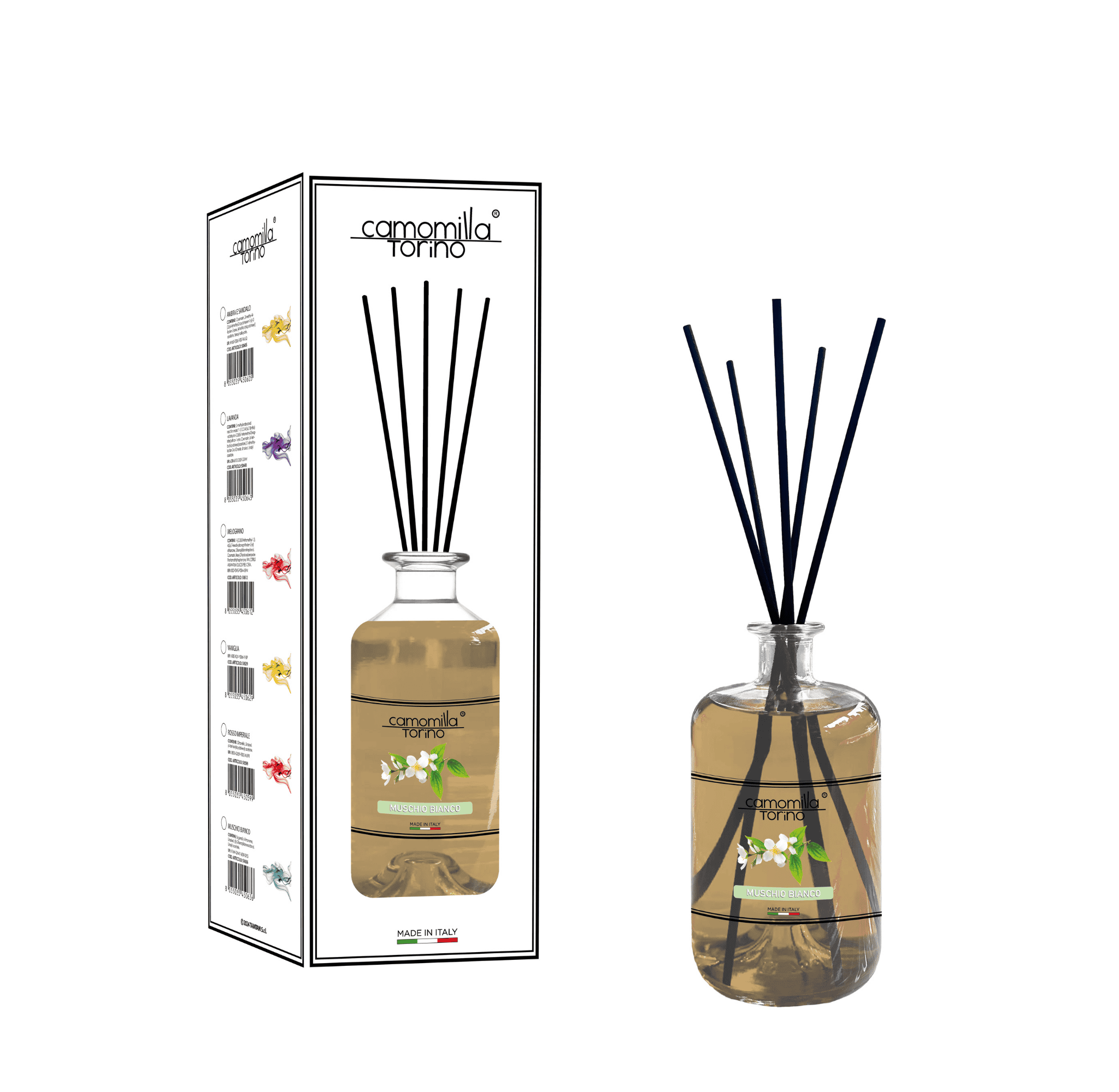 Diffusore a Bastoncini Linea "Herbalist" Muschio Bianco