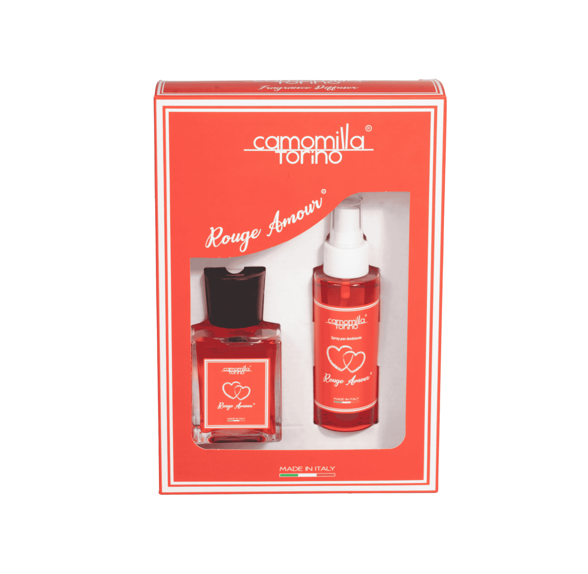 Kit Diffusore Cubo e Spray ambiente 100 ml-Rouge Amour