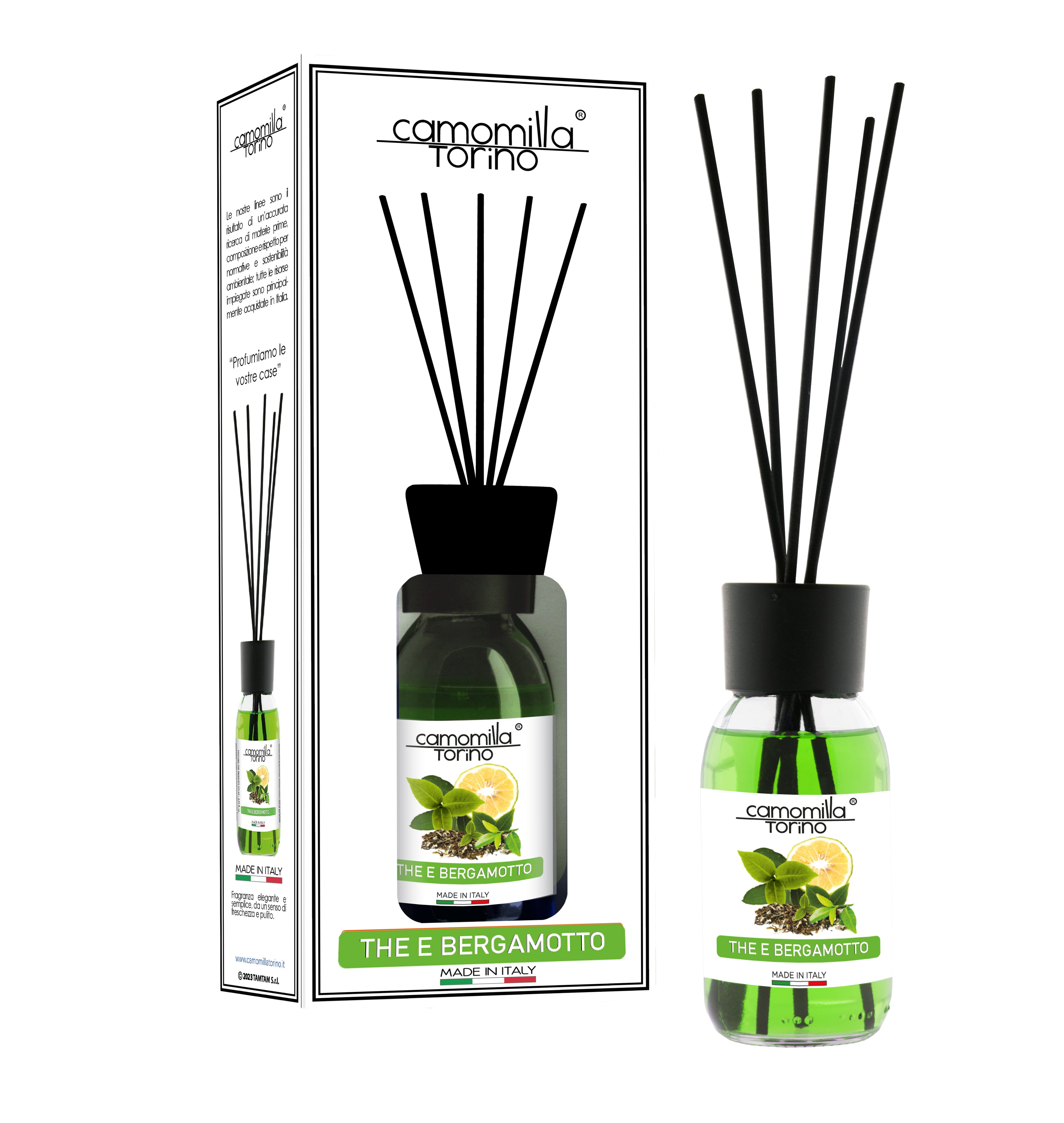 Diffusore per ambienti 125ml. Linea White The e Bergamotto