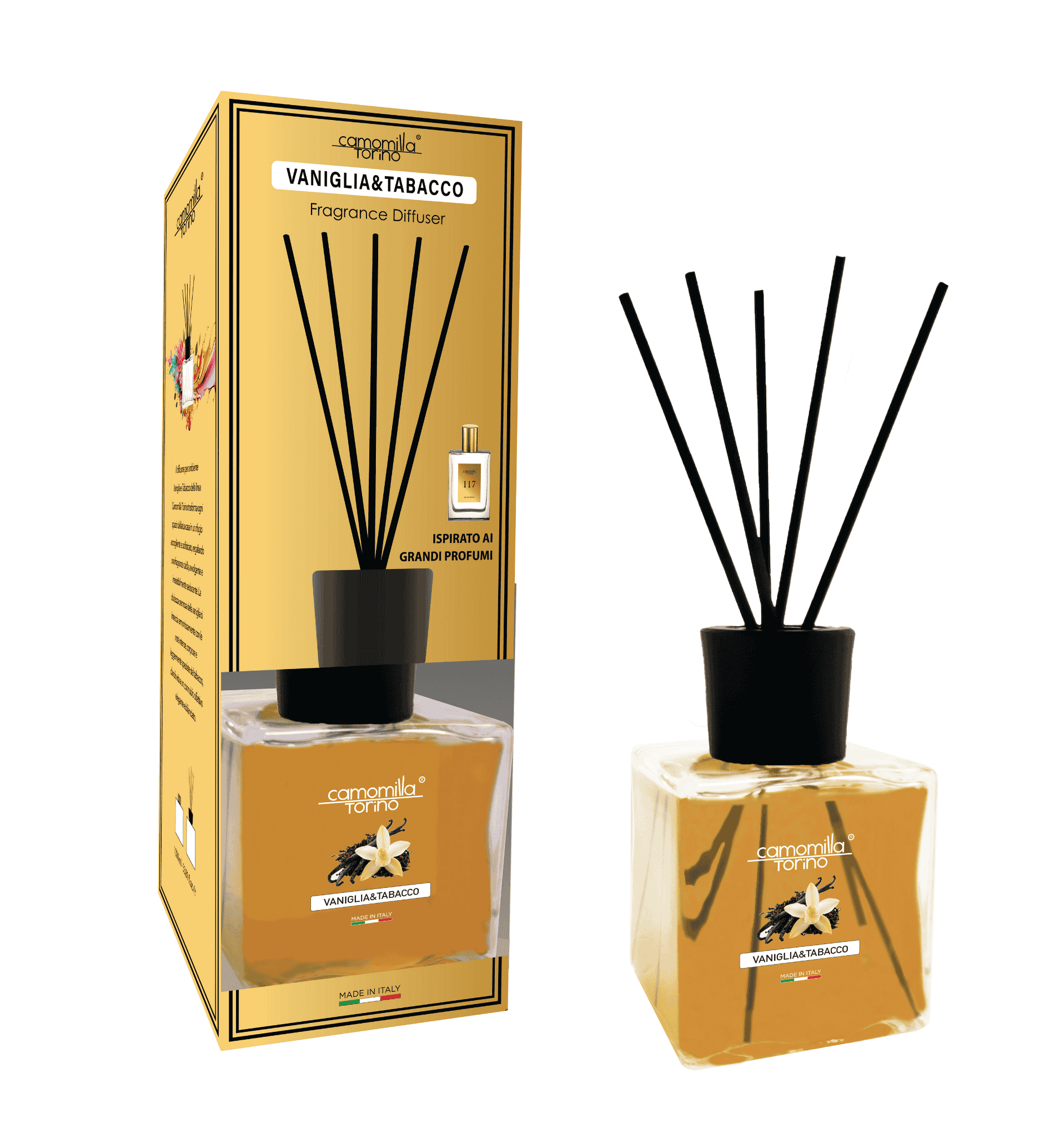 Diffusore per ambienti Cubo 1000ml. - Vaniglia e Tabacco